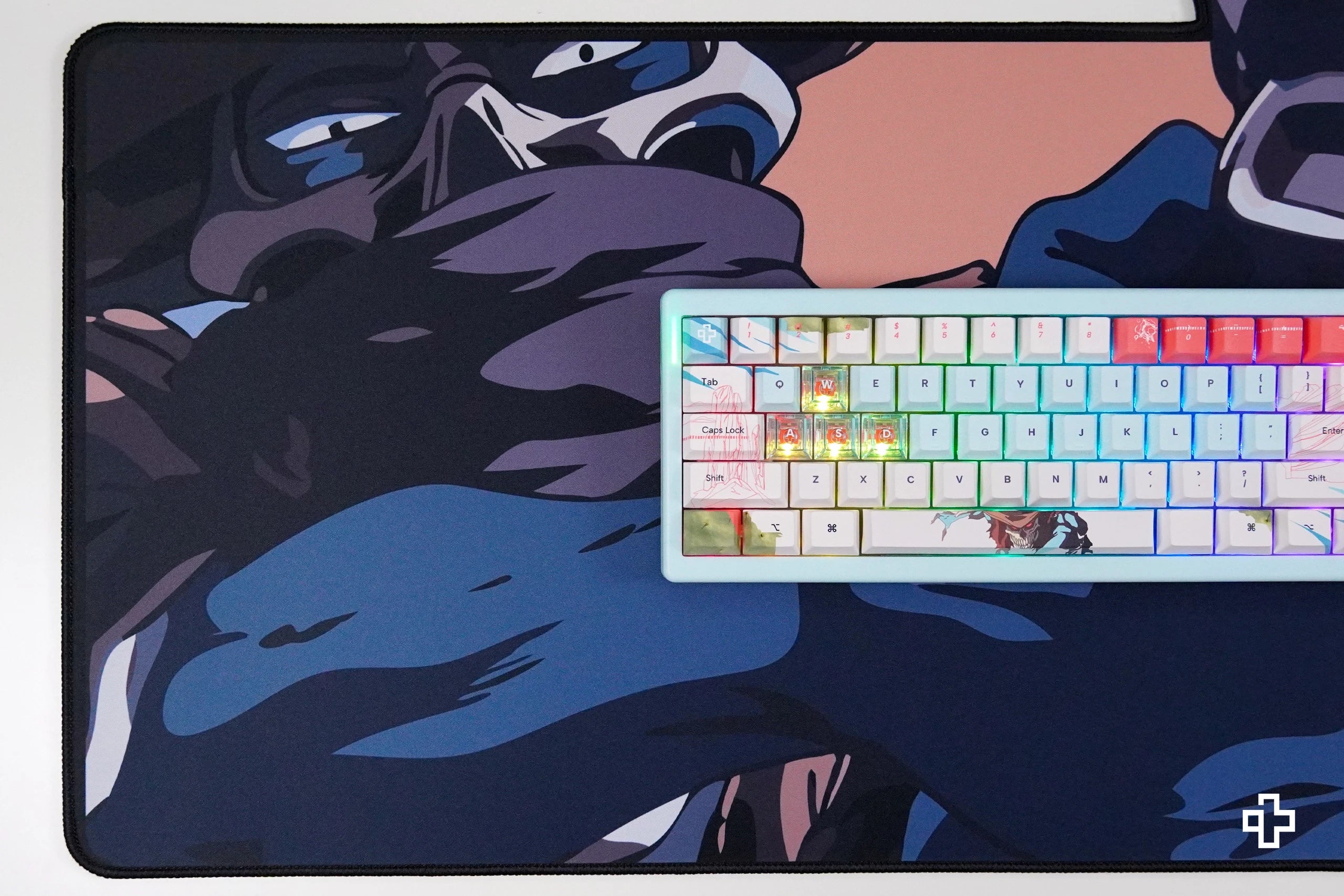 Deskmat Mousepad QwertyKey Western 4mm stitched edges