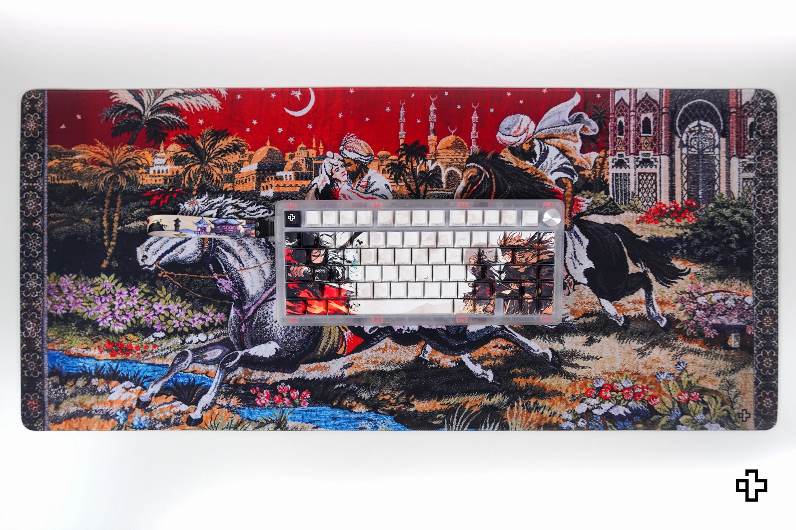 Deskmat Mousepad QwertyKey Rapirea from Serai 4mm stitched edges