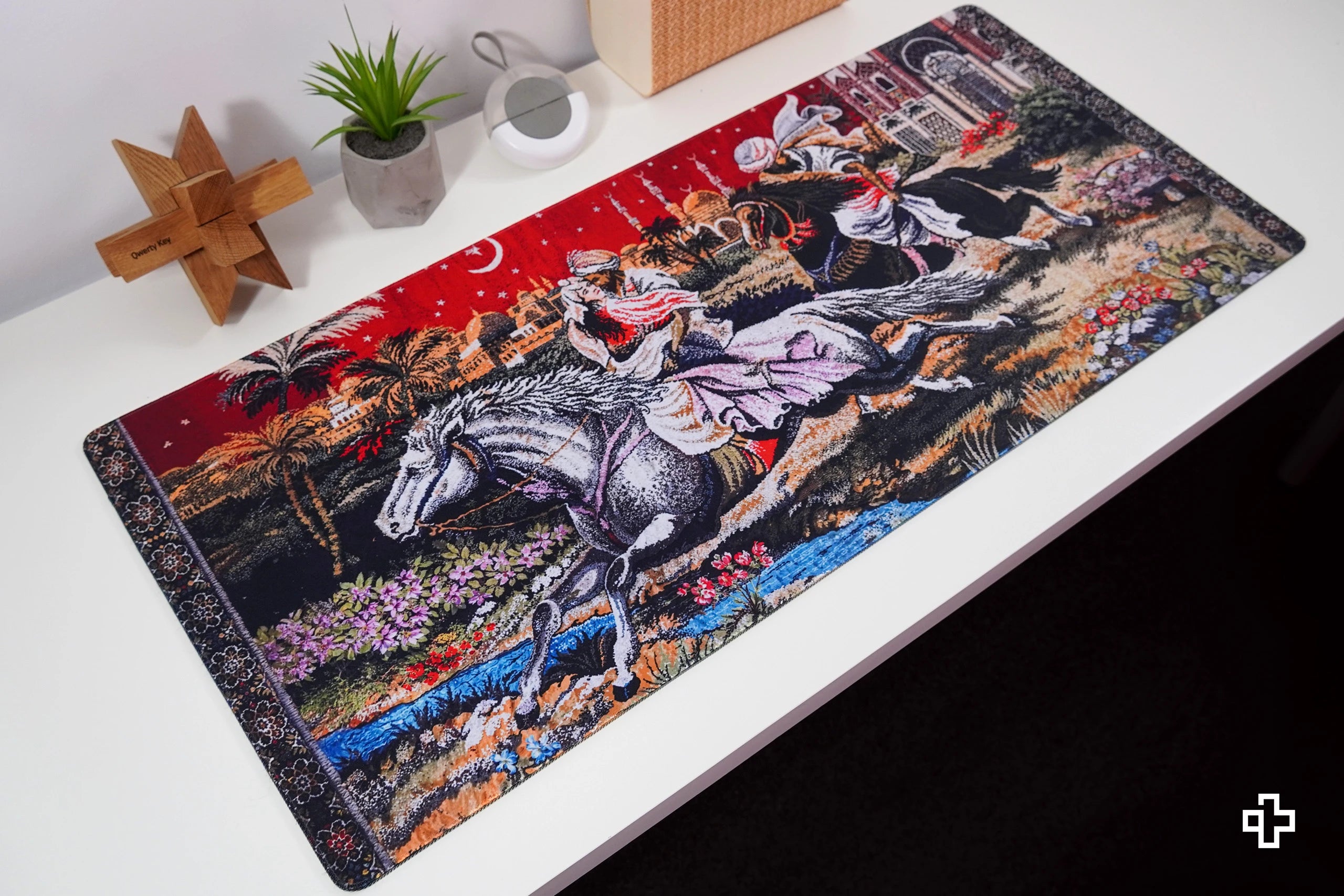 Deskmat Mousepad QwertyKey Rapirea from Serai 4mm stitched edges