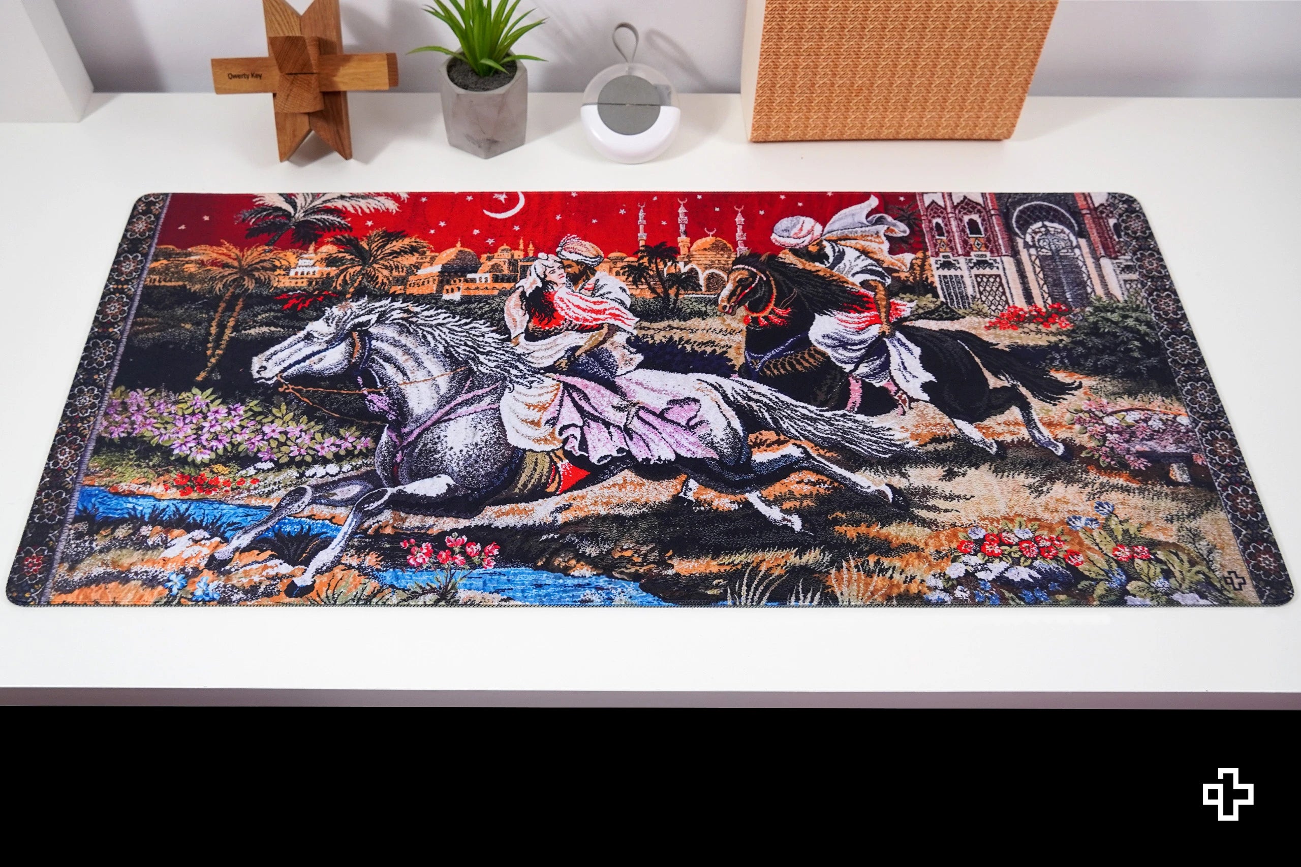 Deskmat Mousepad QwertyKey Rapirea from Serai 4mm stitched edges