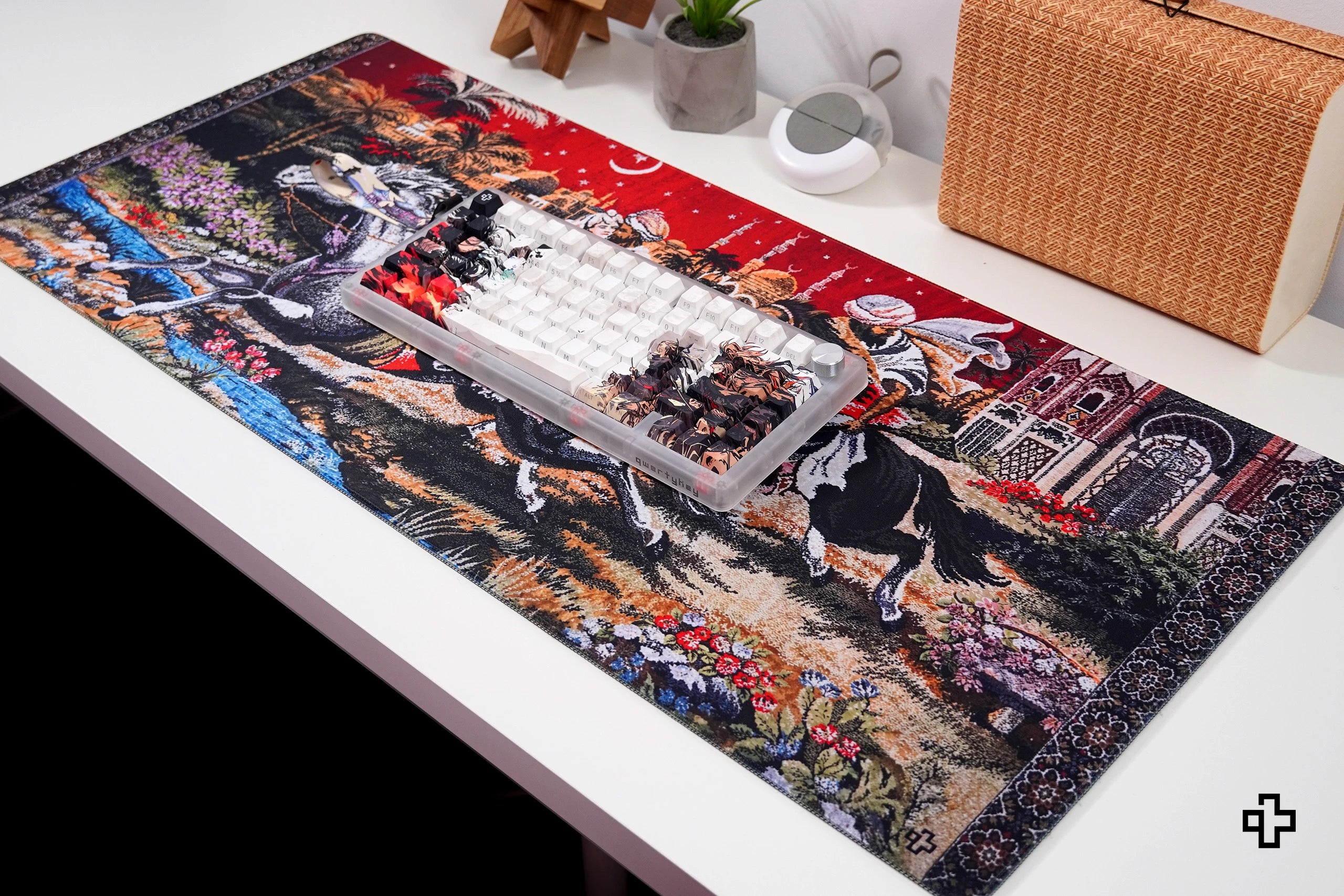 Deskmat Mousepad QwertyKey Rapirea from Serai 4mm stitched edges