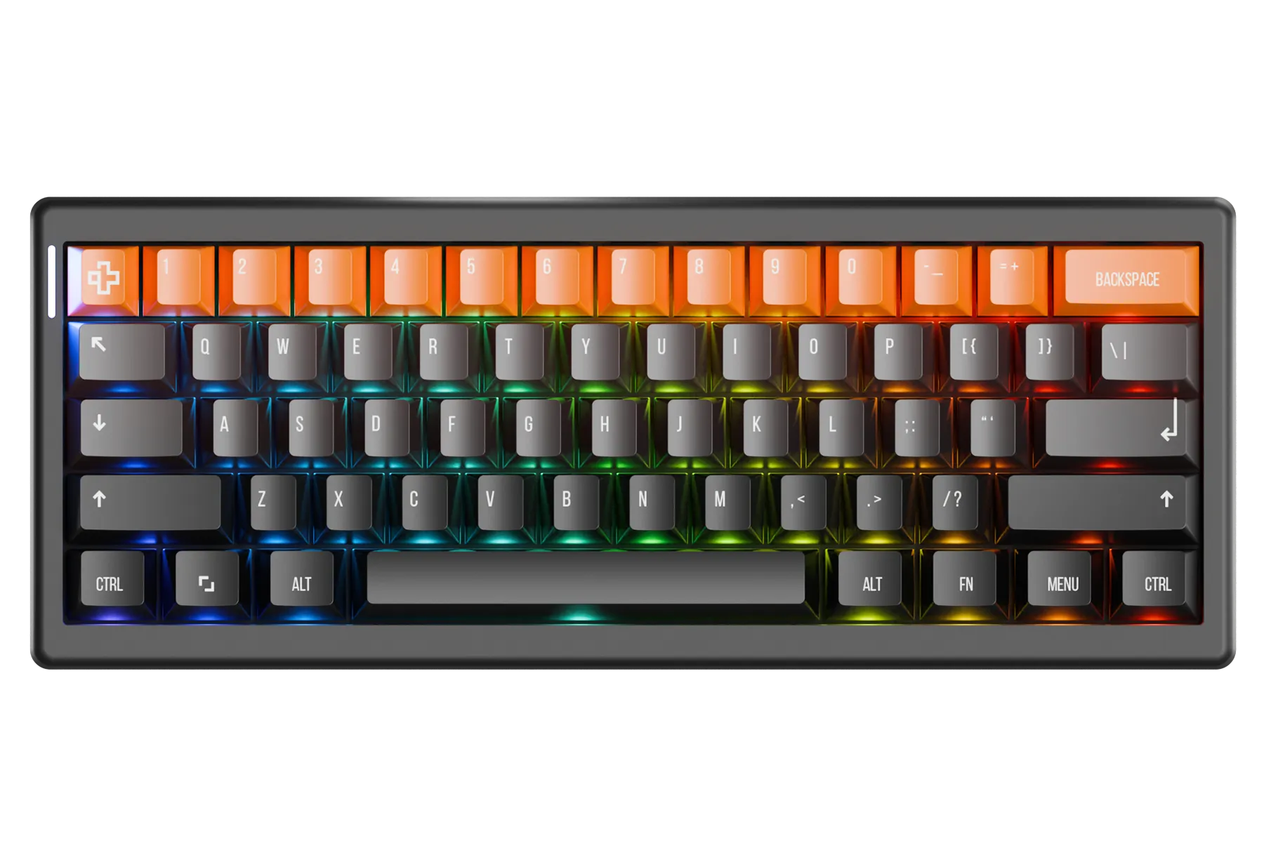 QwertyKey61 PRO Black Hotswap RGB VIA Gasket Mounted Gaming Mechanical Keyboard