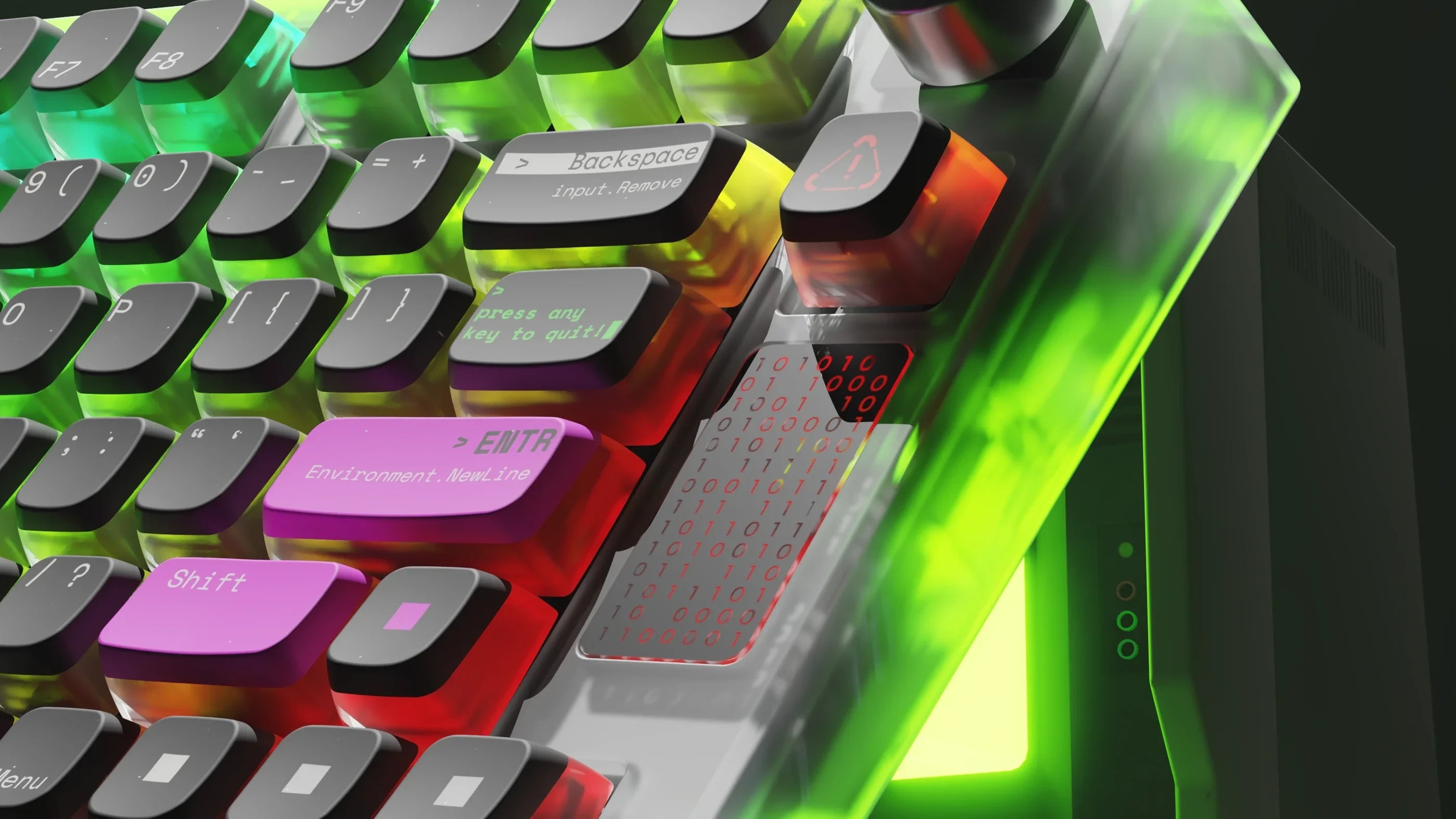 QwertyKey75 Terminal Bluetooth Wireless Hotswap RGB VIA/QMK Gasket Mounted Gaming Mechanical Keyboard