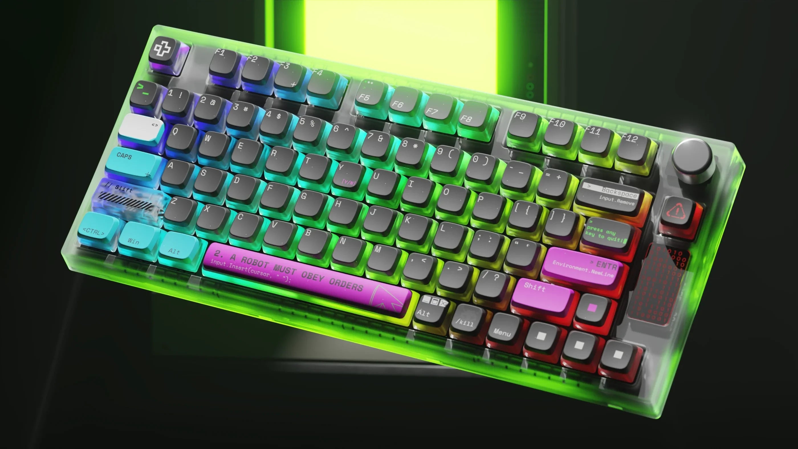 QwertyKey75 Terminal Bluetooth Wireless Hotswap RGB VIA/QMK Gasket Mounted Gaming Mechanical Keyboard