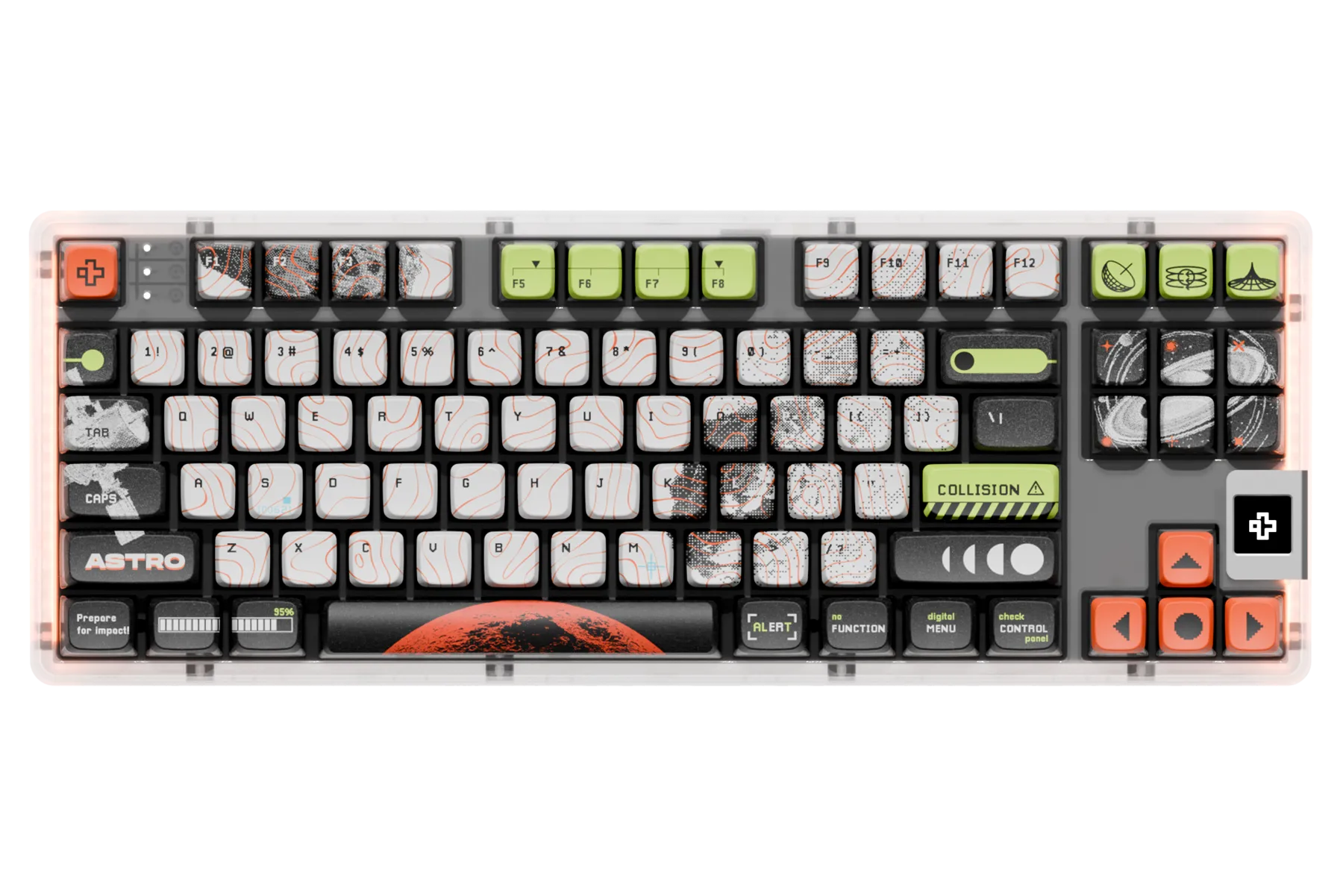 QwertyKey80 Astro Bluetooth Wireless Hotswap RGB QMK/VIA-L Gasket Mounted Gaming Mechanical Keyboard with Screen