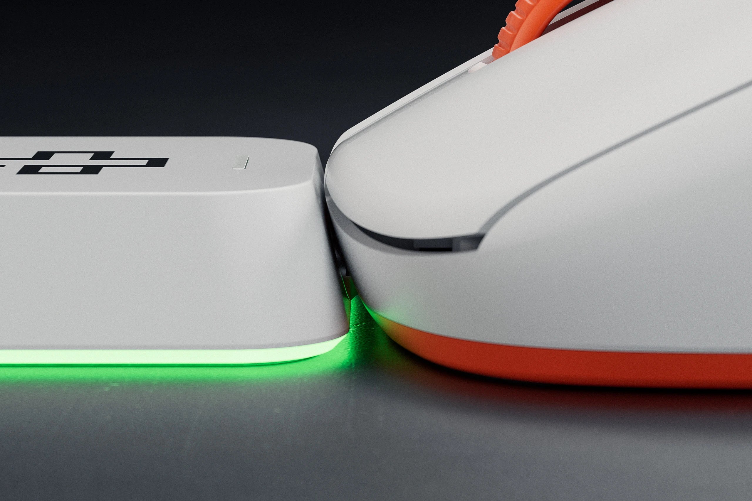 QwertyKey Falcon White Gaming Mouse 8K, 30,000 DPI, Bluetooth Wireless Tri-Mode, Pixart 3950