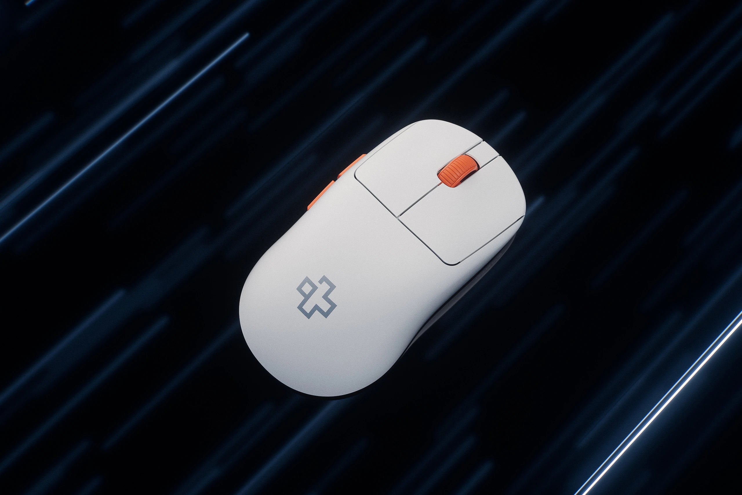 QwertyKey Falcon White Gaming Mouse 8K, 30,000 DPI, Bluetooth Wireless Tri-Mode, Pixart 3950