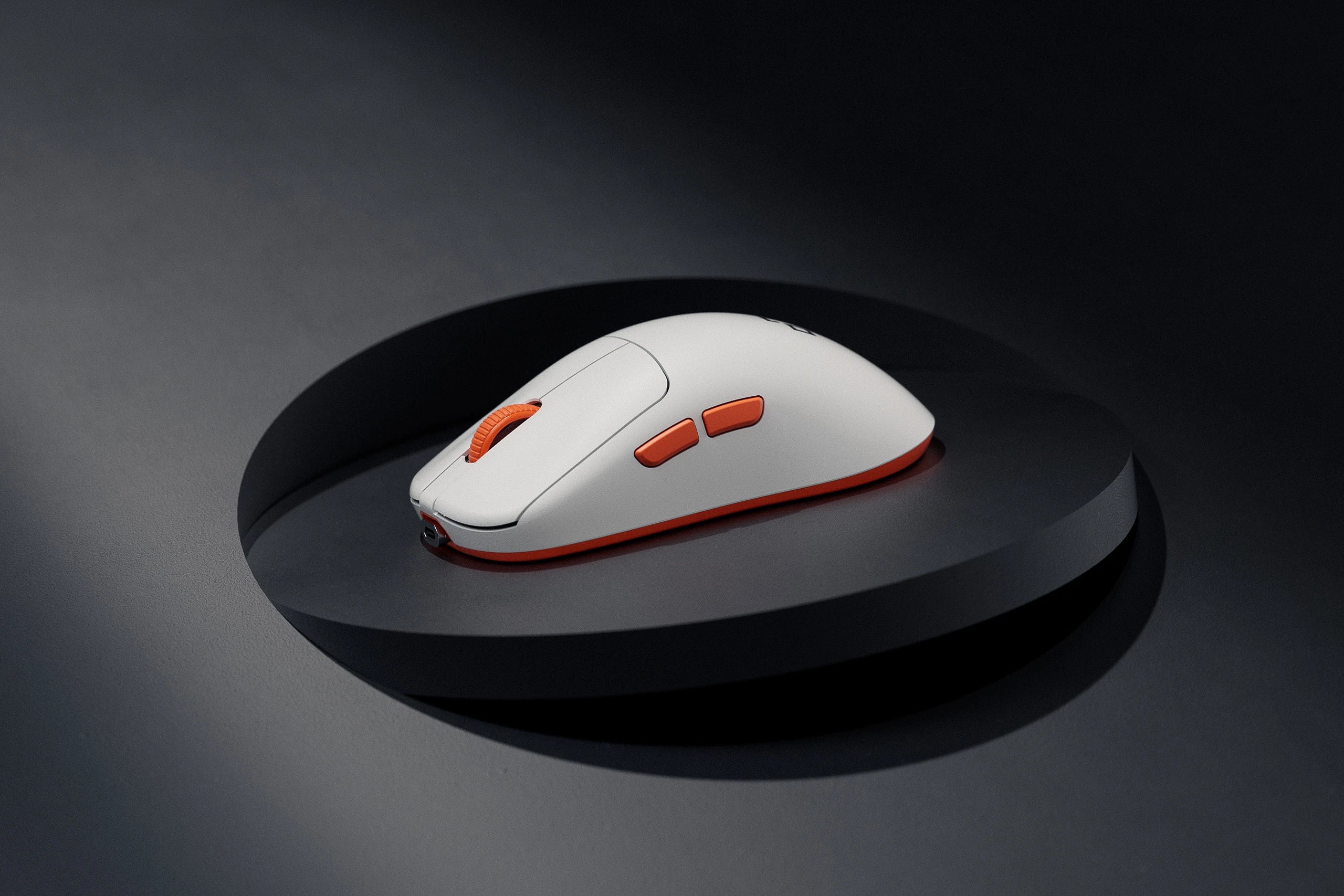 QwertyKey Falcon White Gaming Mouse 8K, 30,000 DPI, Bluetooth Wireless Tri-Mode, Pixart 3950