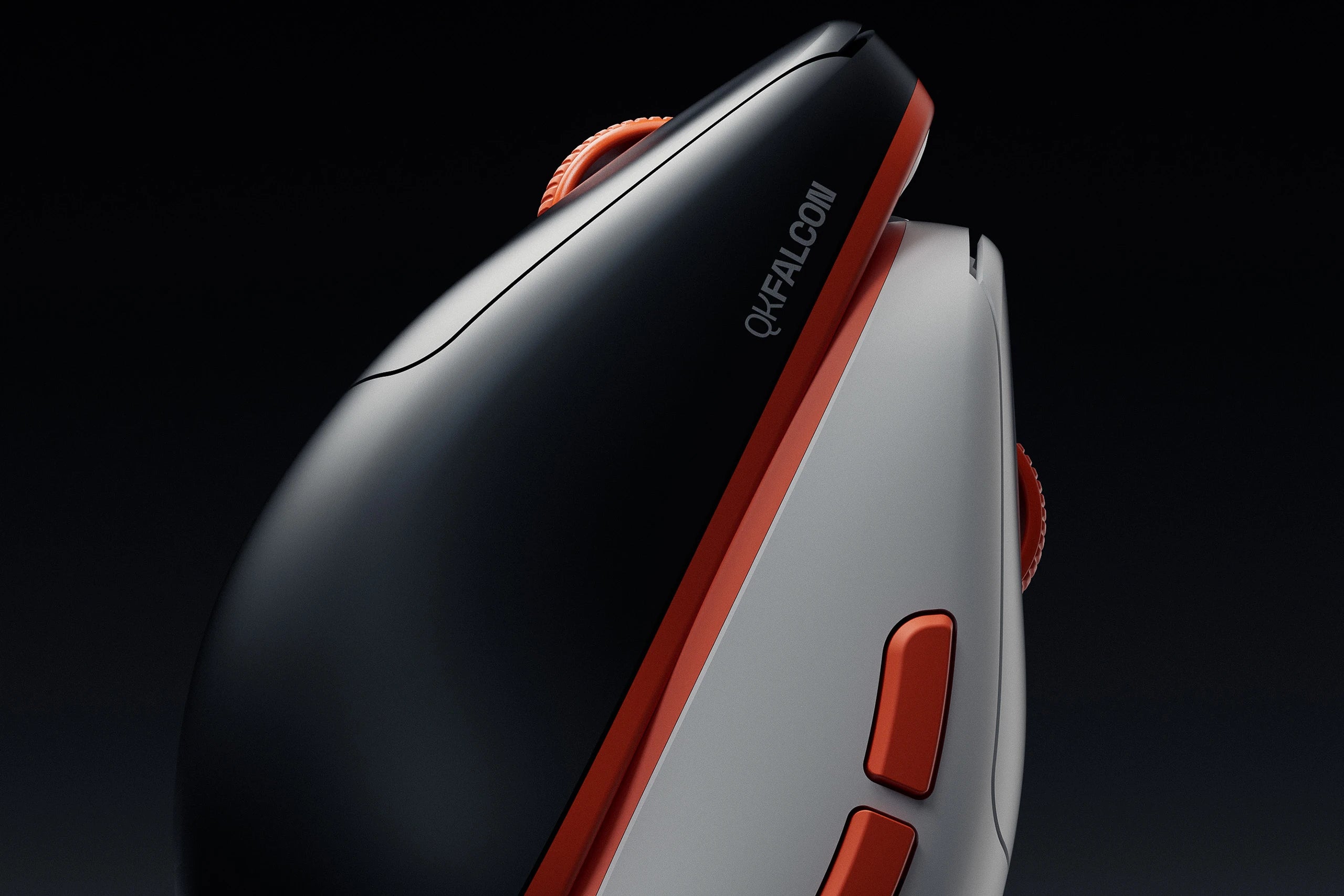 QwertyKey Falcon Black Gaming Mouse 8K, 30,000 DPI, Bluetooth Wireless Trio Mode, Pixart 3950