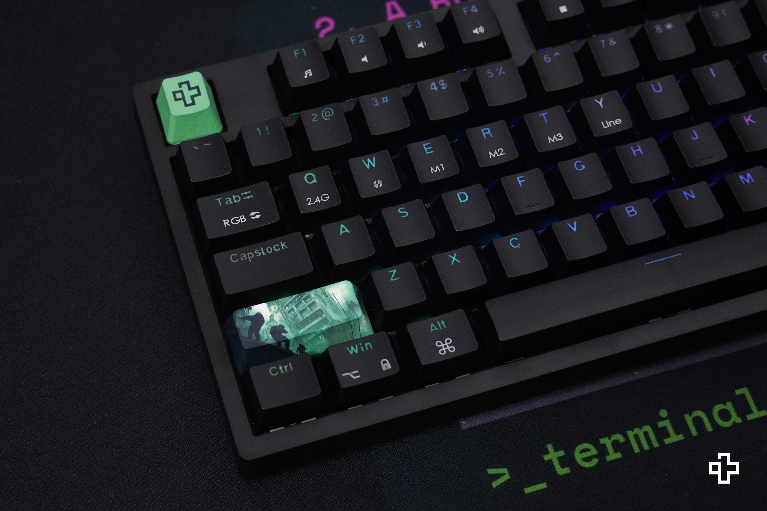 QwertyKey H87 Black Bluetooth Wireless Hotswap RGB Gaming Mechanical Keyboard