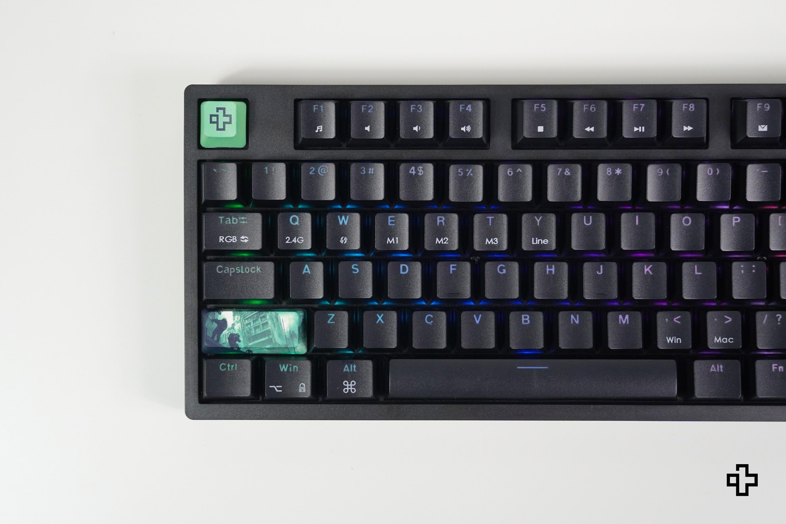 QwertyKey H87 Black Bluetooth Wireless Hotswap RGB Gaming Mechanical Keyboard