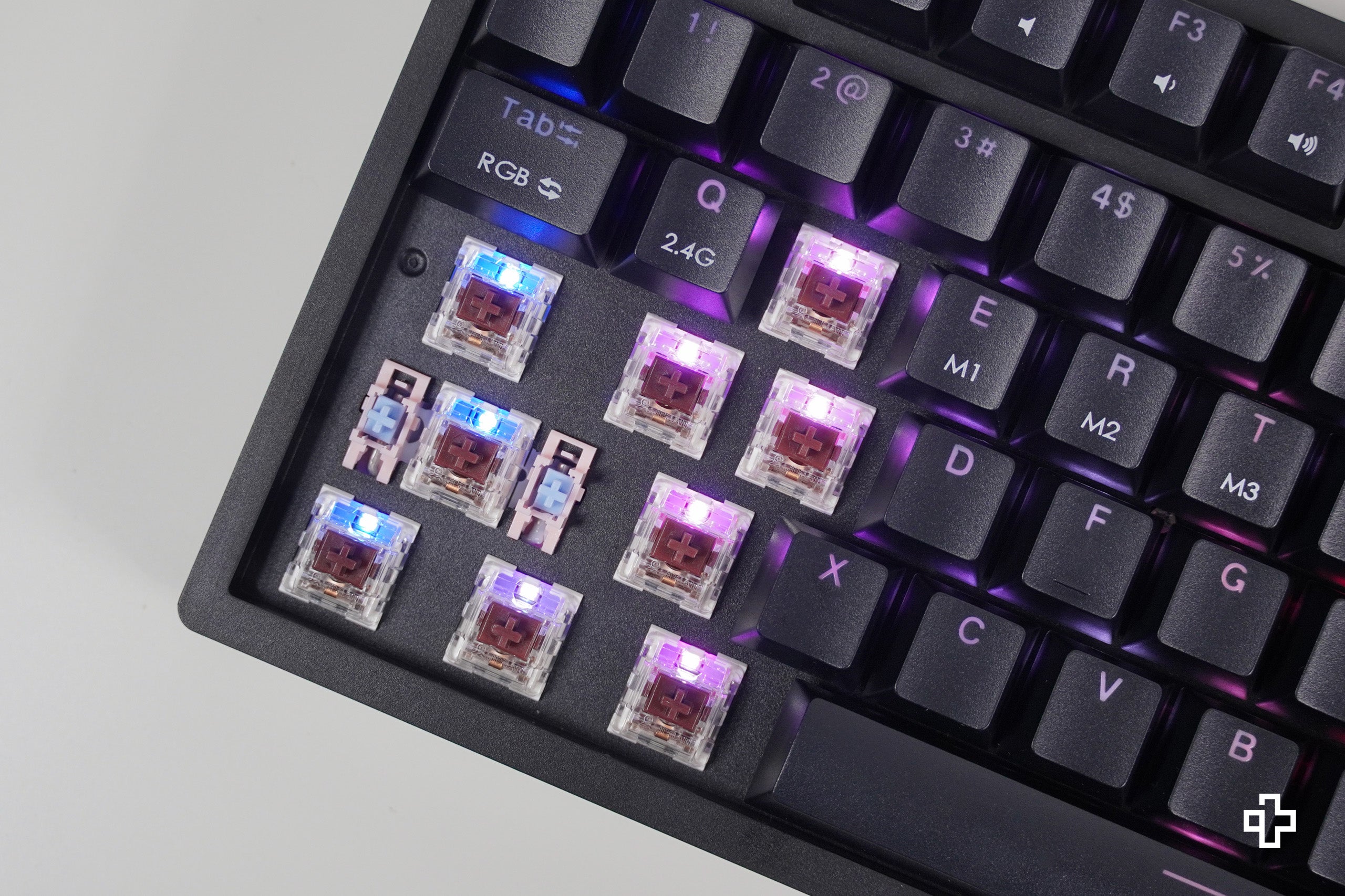 QwertyKey H87 Black Bluetooth Wireless Hotswap RGB Gaming Mechanical Keyboard