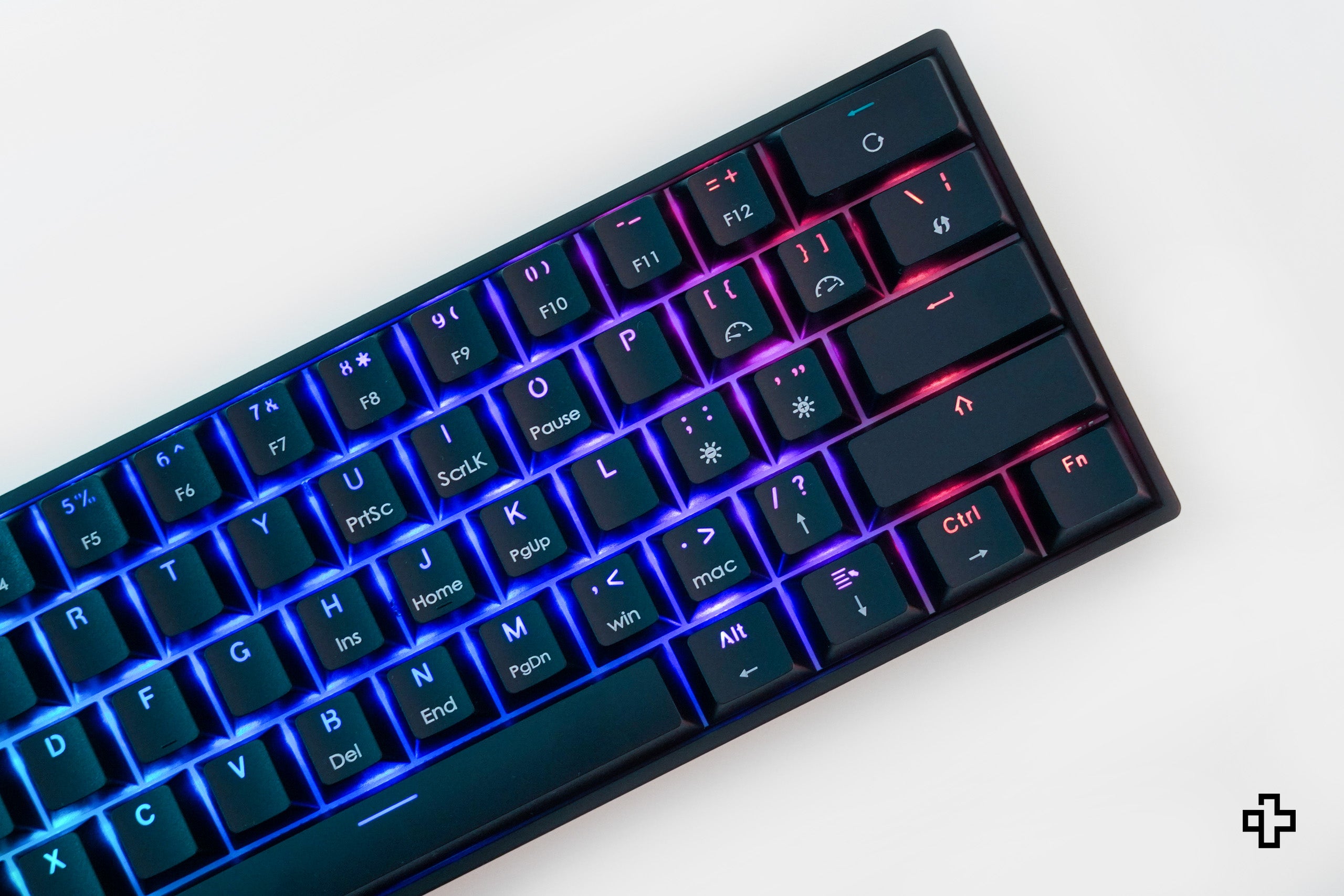 QwertyKey H61 Split Neagra Hotswap RGB Tastatura Mecanica Gaming