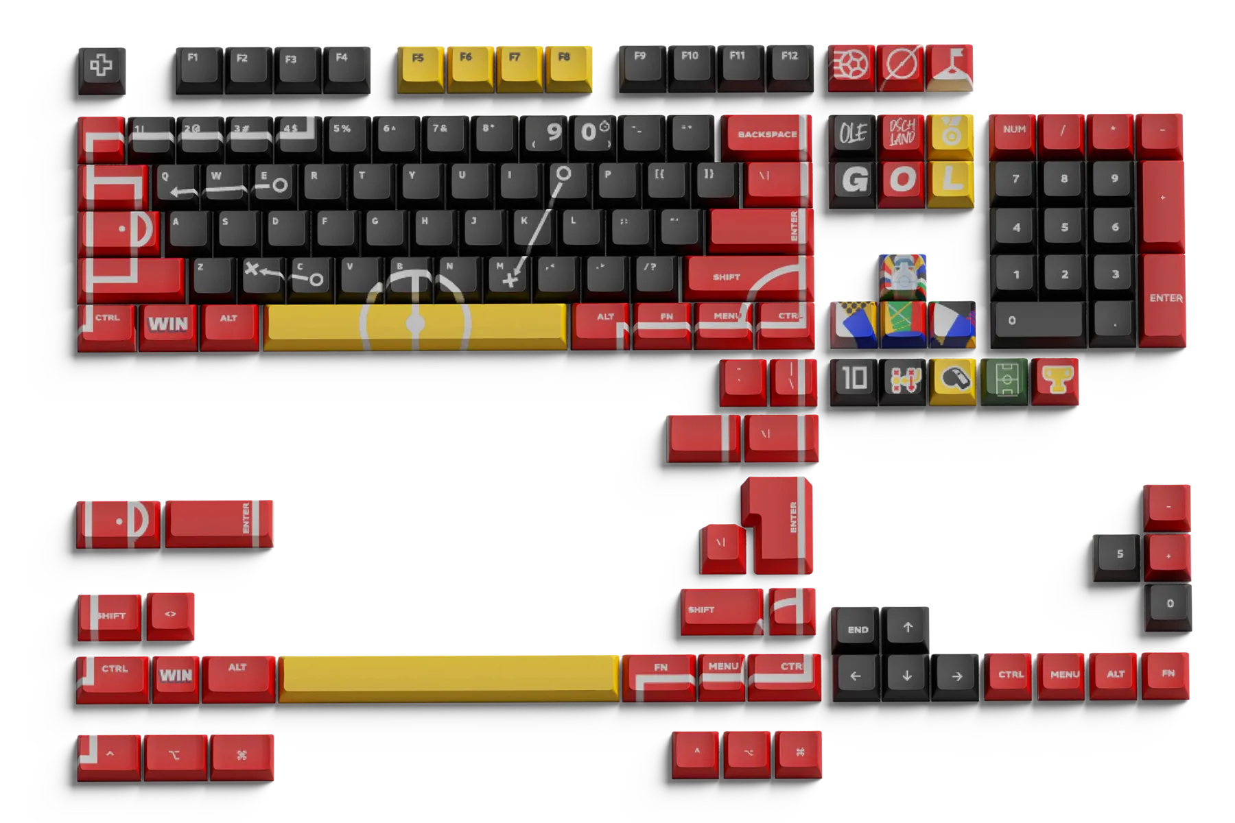 Set taste QwertyKey Euro 2024 Germany Profile XDA Material PBT