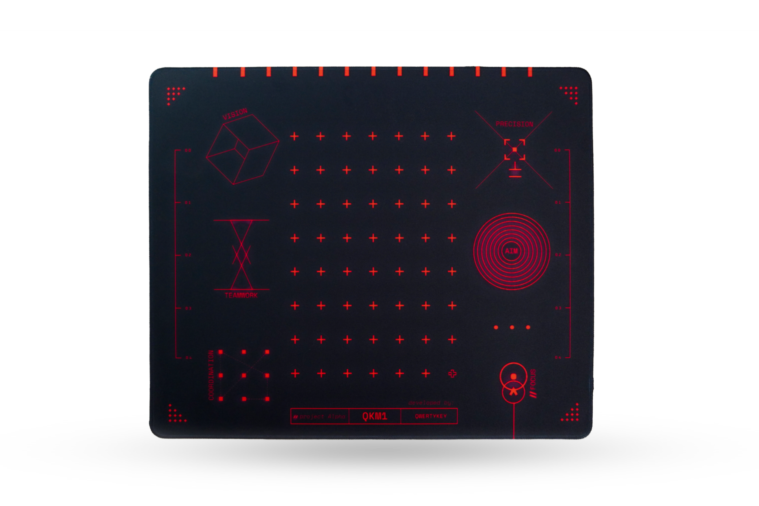 Mousepad QwertyKey QKM1 4mm stitched edges gaming