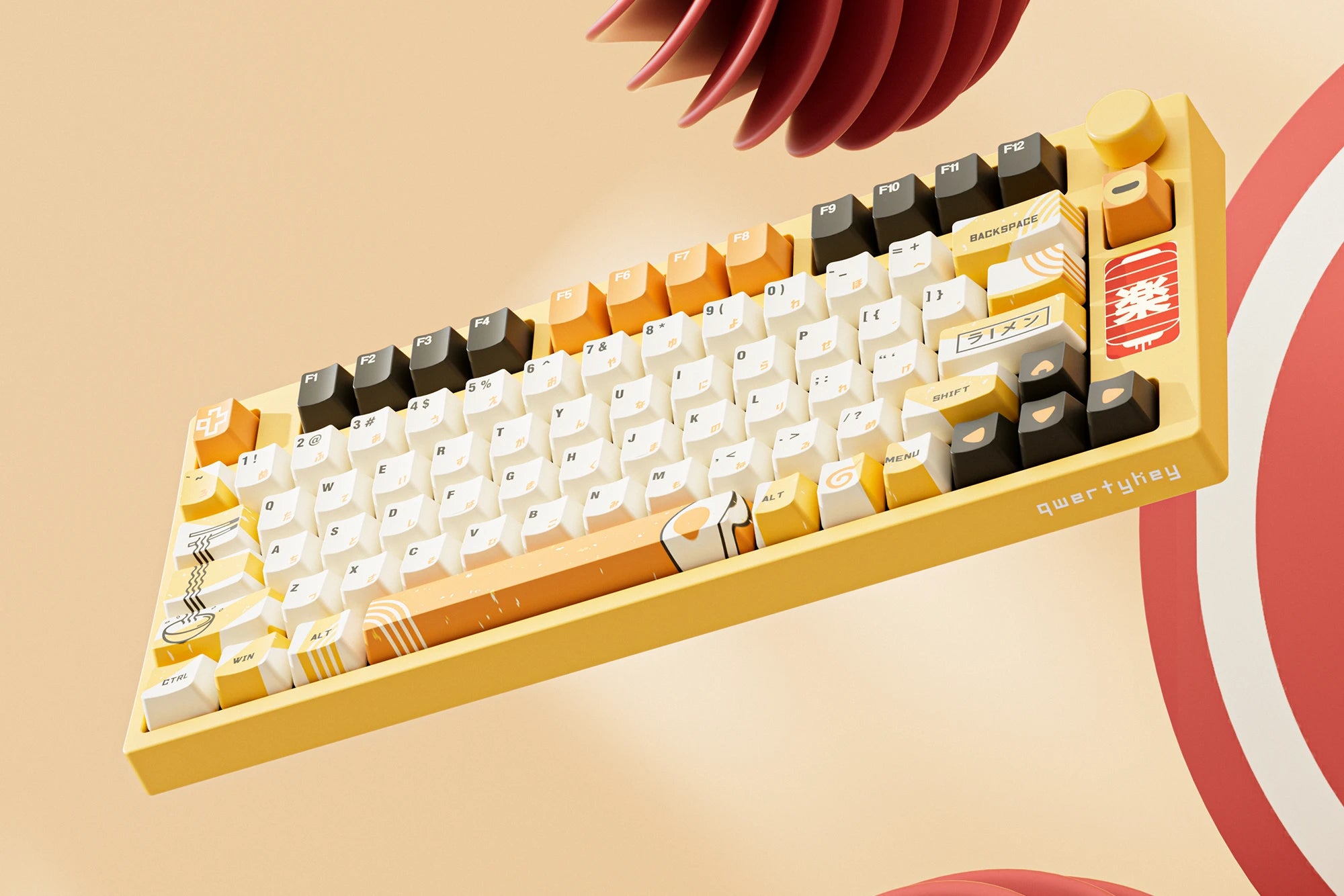 QwertyKey75 Ramen Bluetooth Wireless Hotswap RGB Gasket Mounted Mechanical Gaming Keyboard