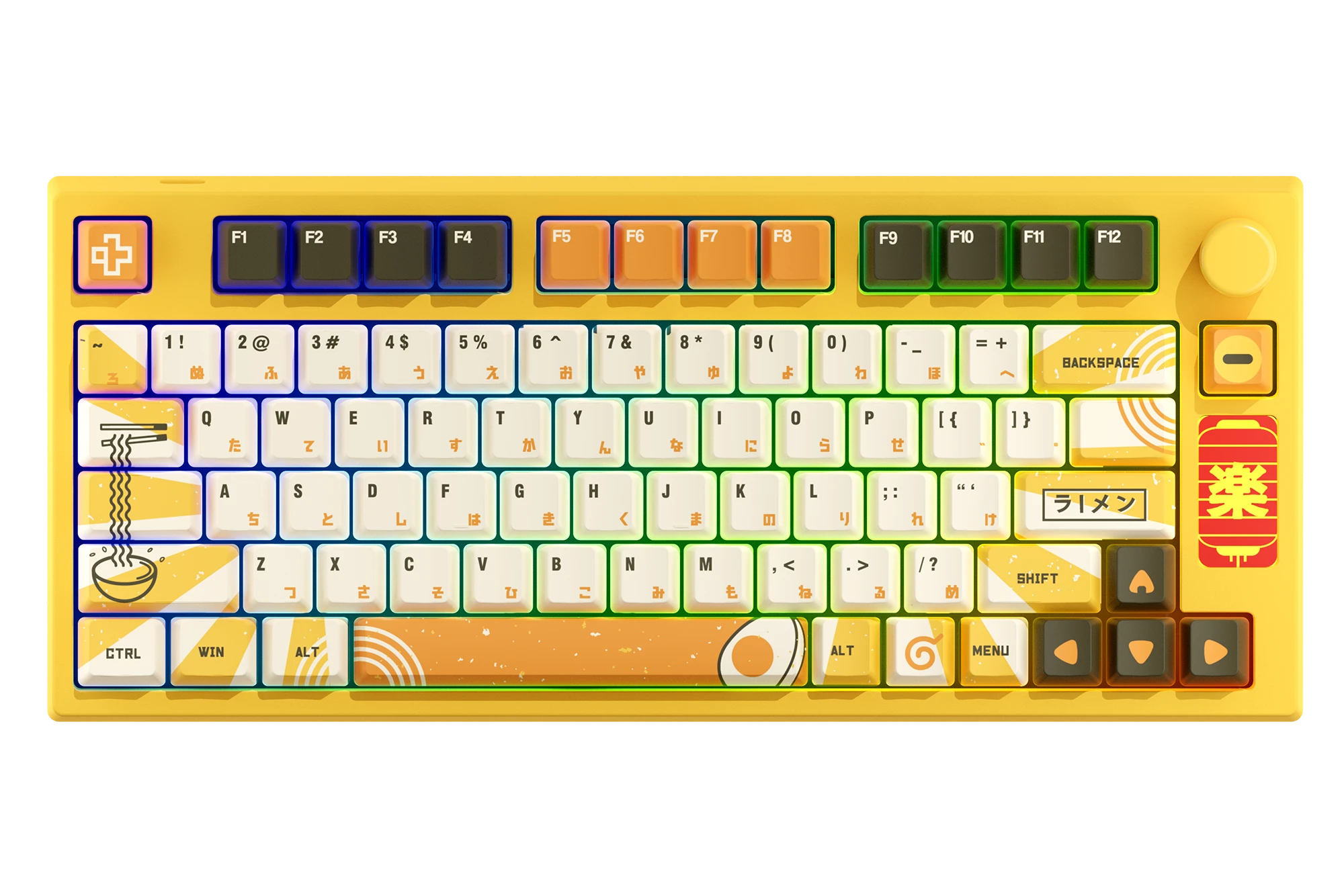 QwertyKey75 Ramen Bluetooth Wireless Hotswap RGB Gasket Mounted Mechanical Gaming Keyboard