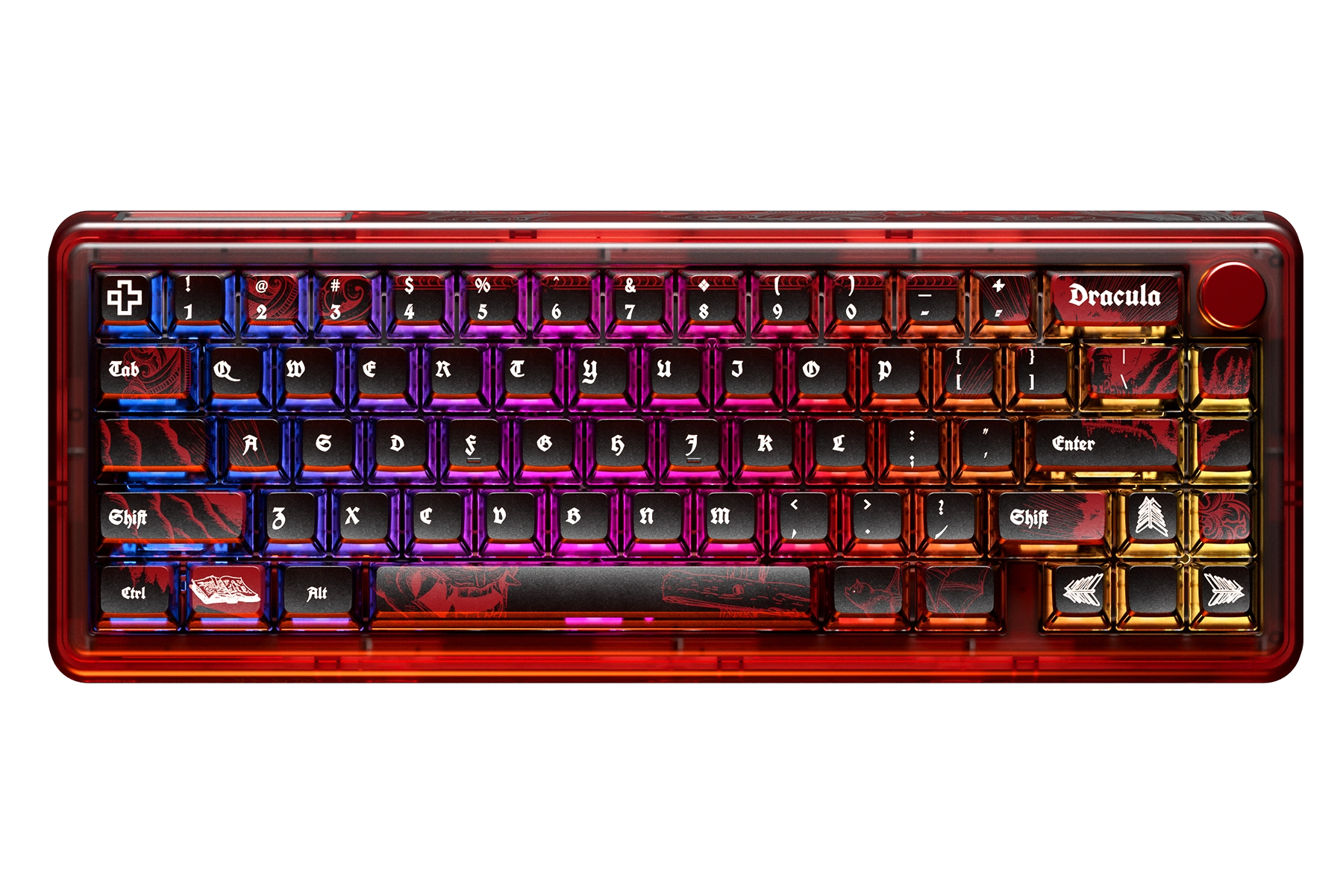 QwertyKey65 Pro Dracula Bluetooth Wireless VIA Hotswap RGB Tastatura Mecanica Gaming