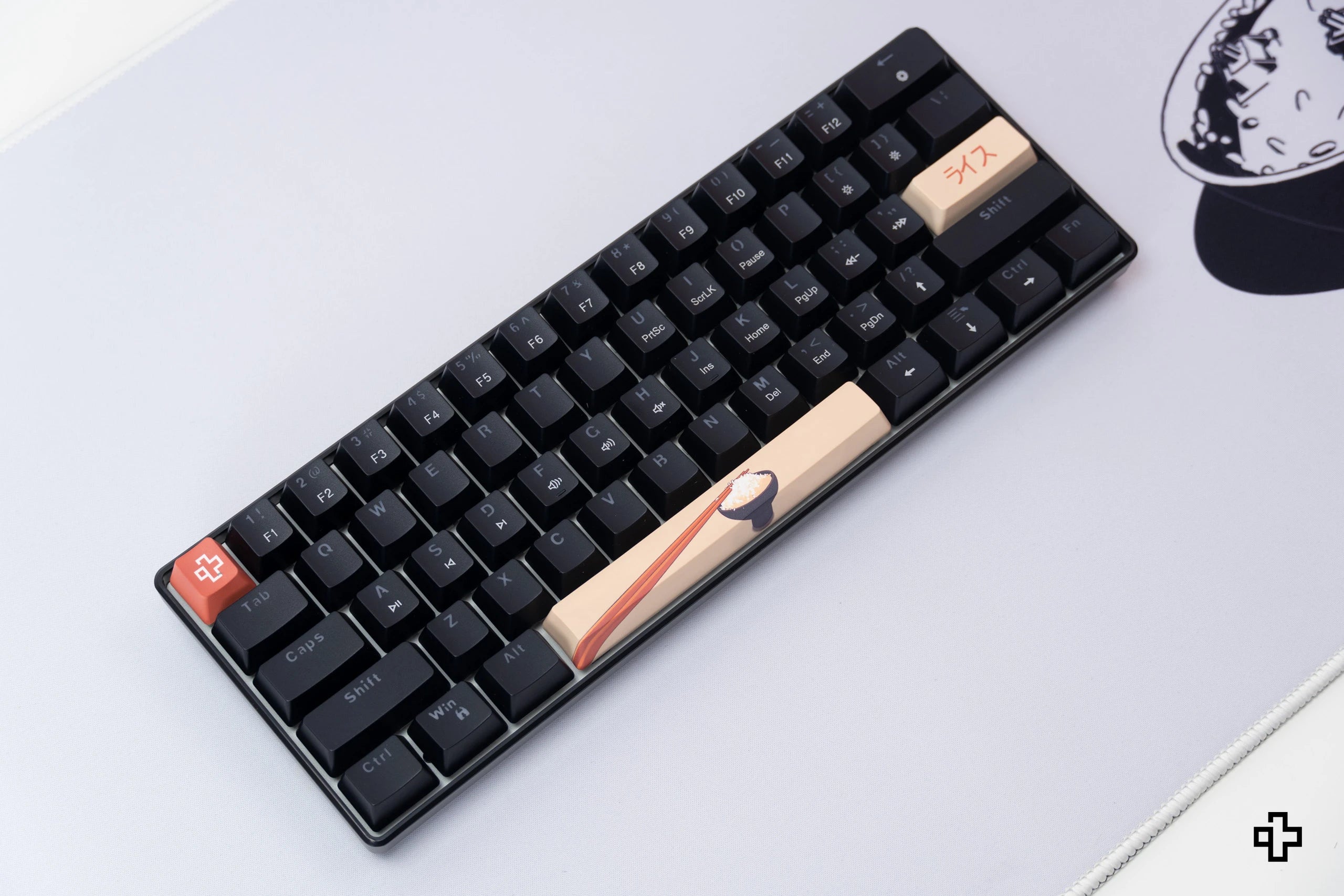 QwertyKey Rice V3 Black Hotswap RGB Software Mechanical Gaming Keyboard
