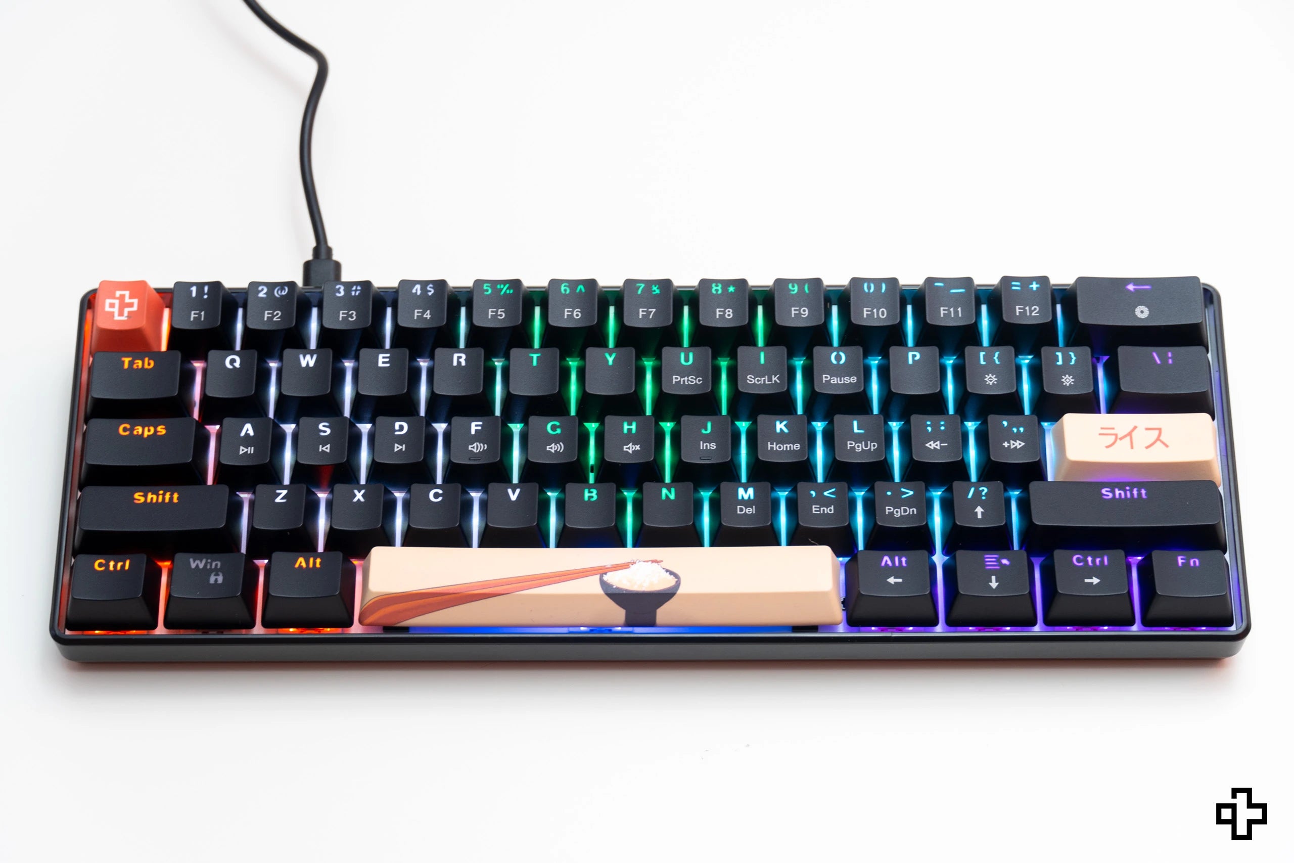 QwertyKey Rice V3 Black Hotswap RGB Software Mechanical Gaming Keyboard