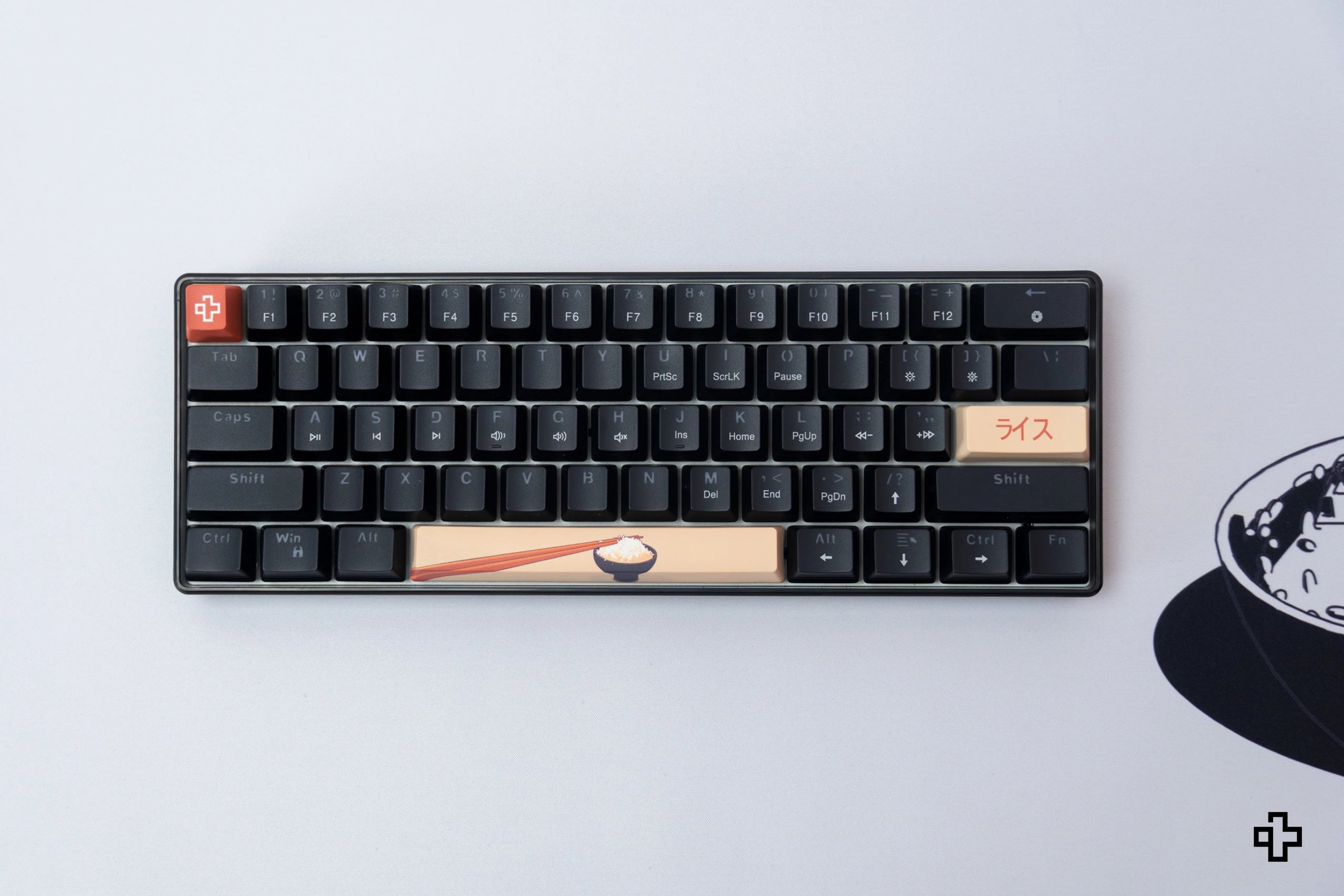 QwertyKey Rice V3 Black Hotswap RGB Software Mechanical Gaming Keyboard