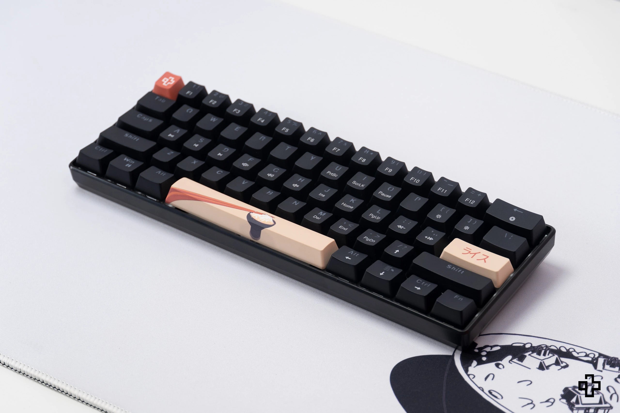 QwertyKey Rice V3 Black Hotswap RGB Software Mechanical Gaming Keyboard