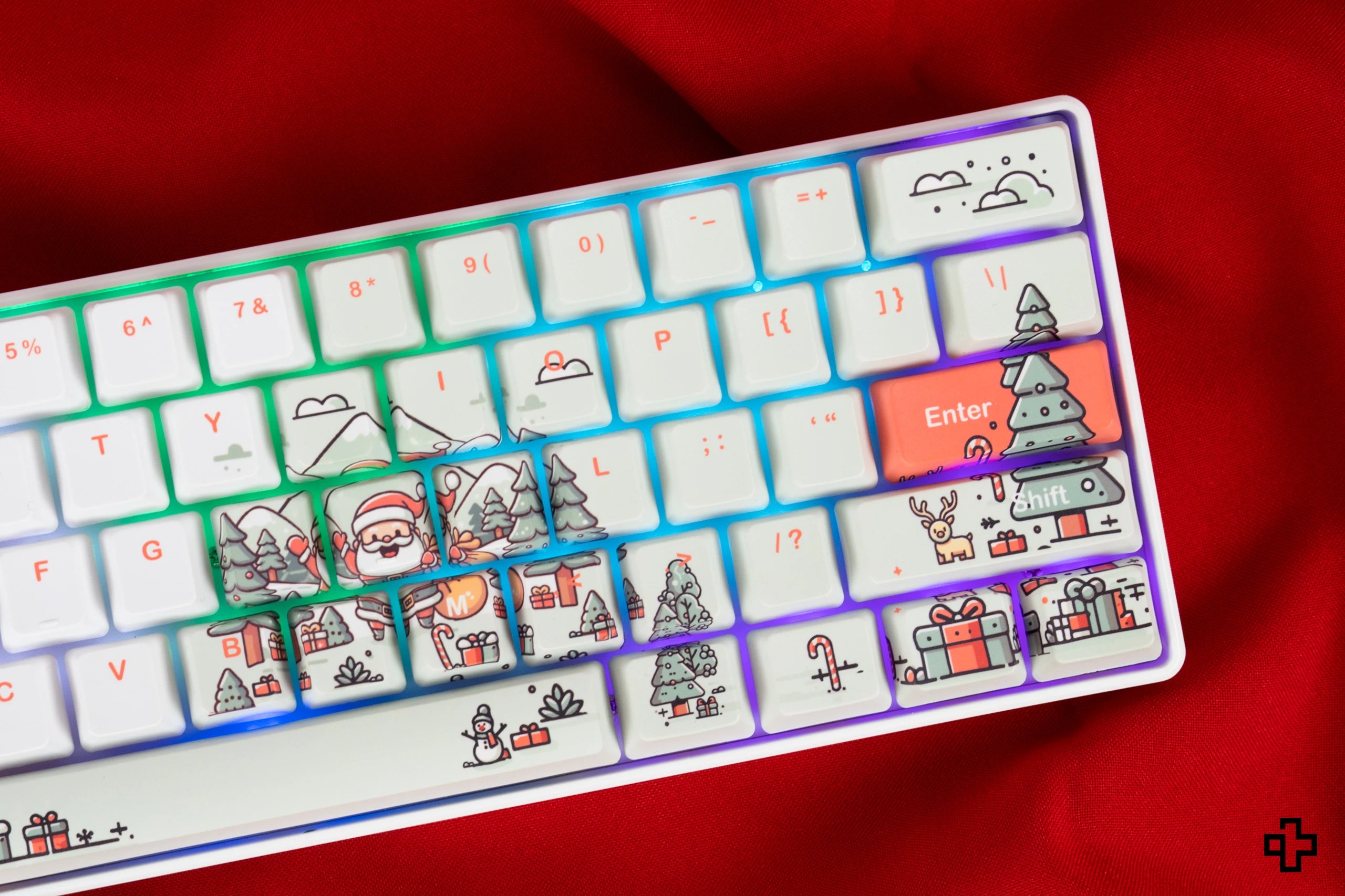 QwertyKey Santa Hotswap Mechanical Keyboard Christmas Gaming