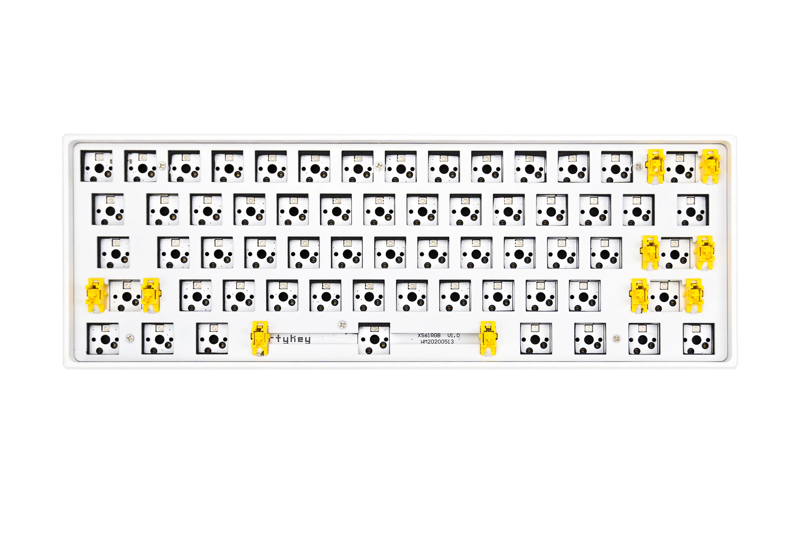 White QwertyKey 61 Mechanical Gaming Keyboard Kit