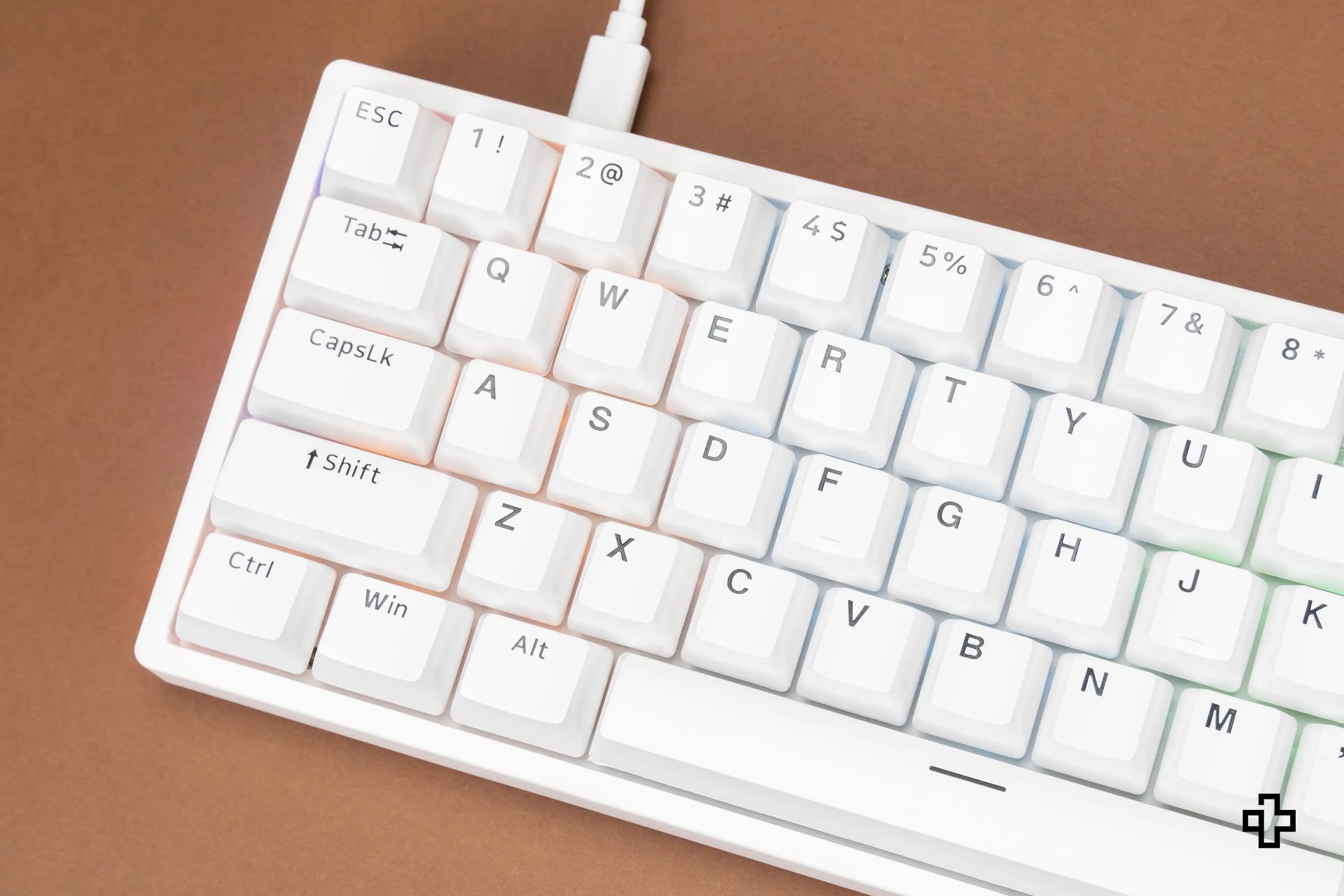 Set taste QwertyKey BoW V2 Black on White PBT Double Shot Profile OEM