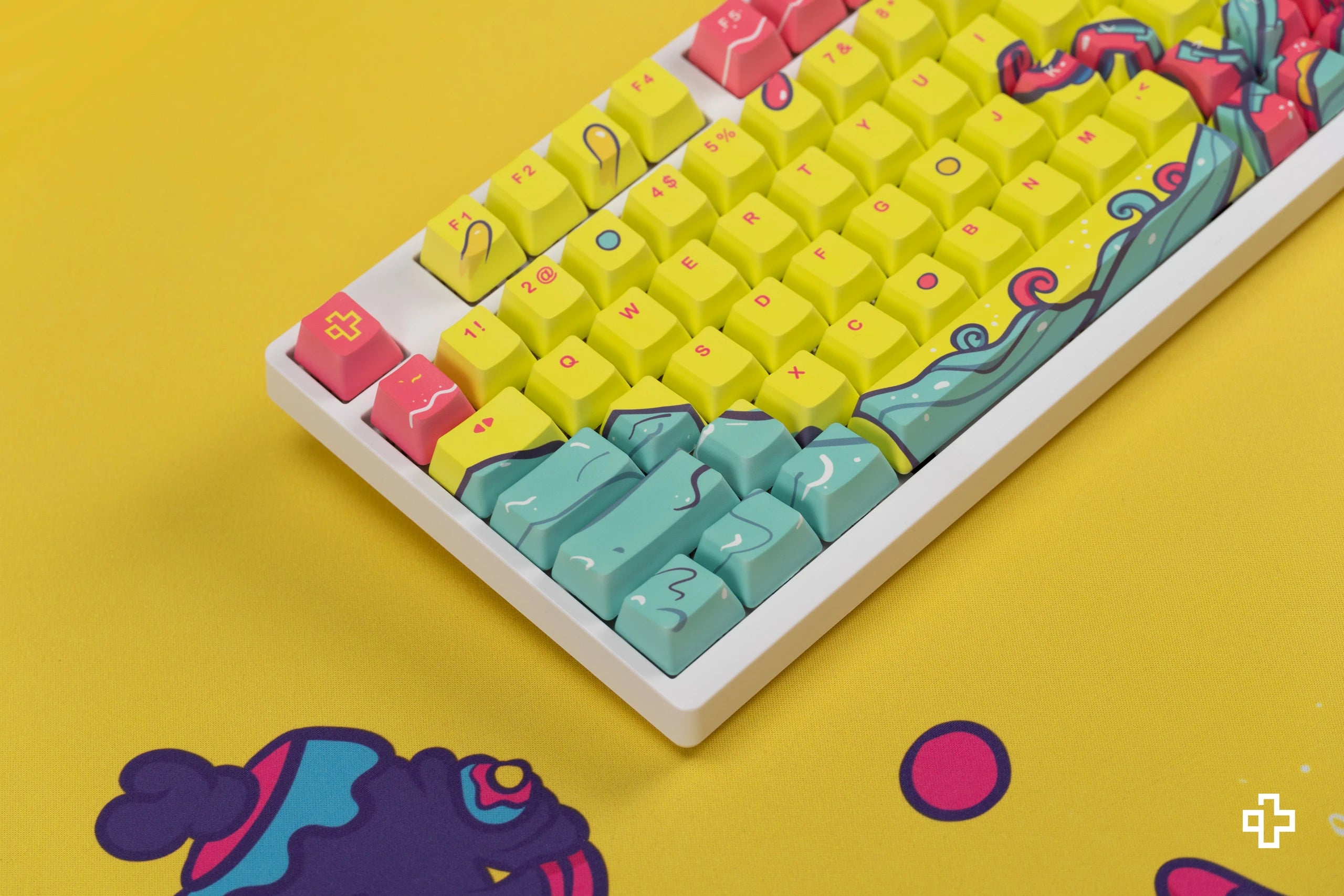 Set taste QwertyKey Octopus Yellow Profil OEM Material PBT