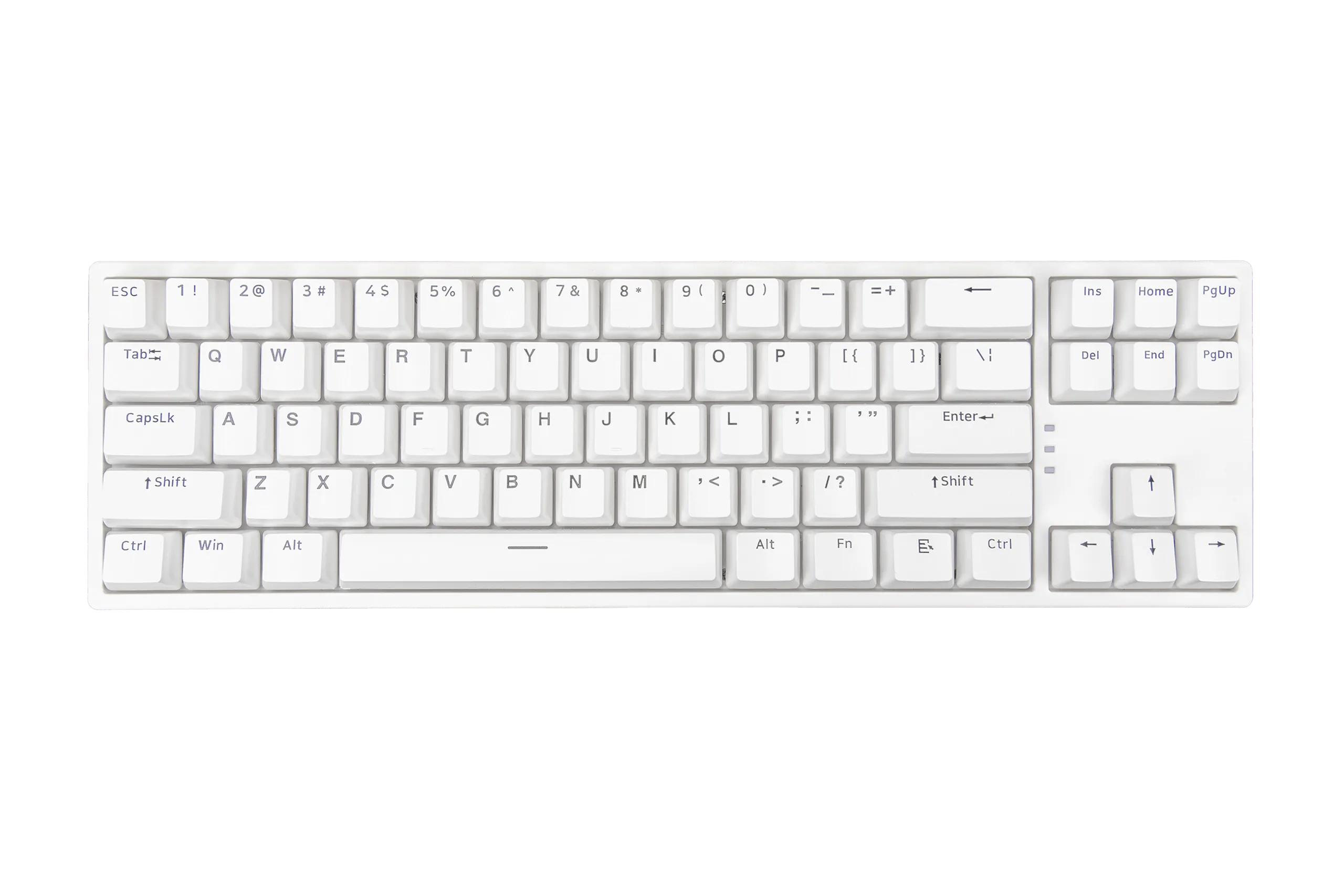 Set taste QwertyKey BoW V2 Black on White PBT Double Shot Profile OEM