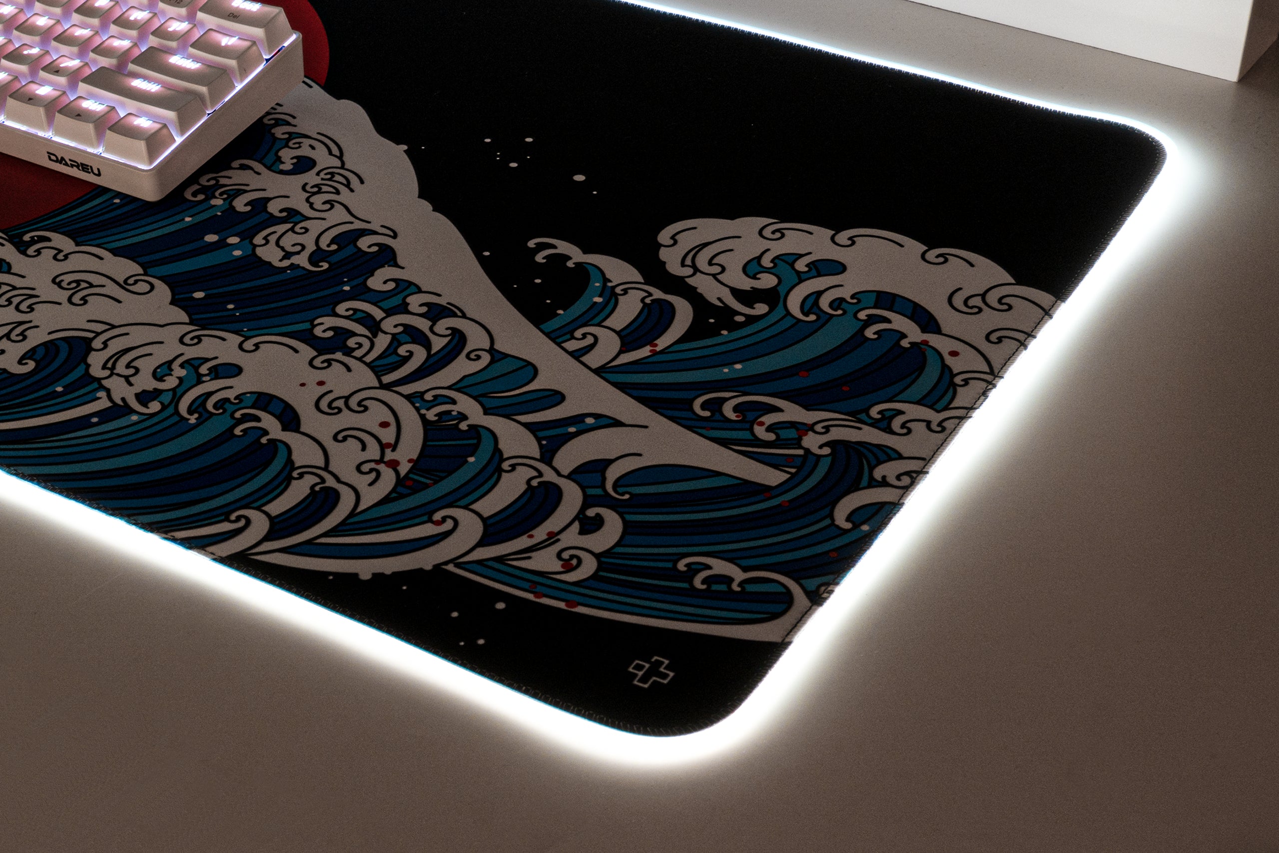 Deskmat Mousepad QwertyKey RGB JapanWave Software 4mm margini cusute
