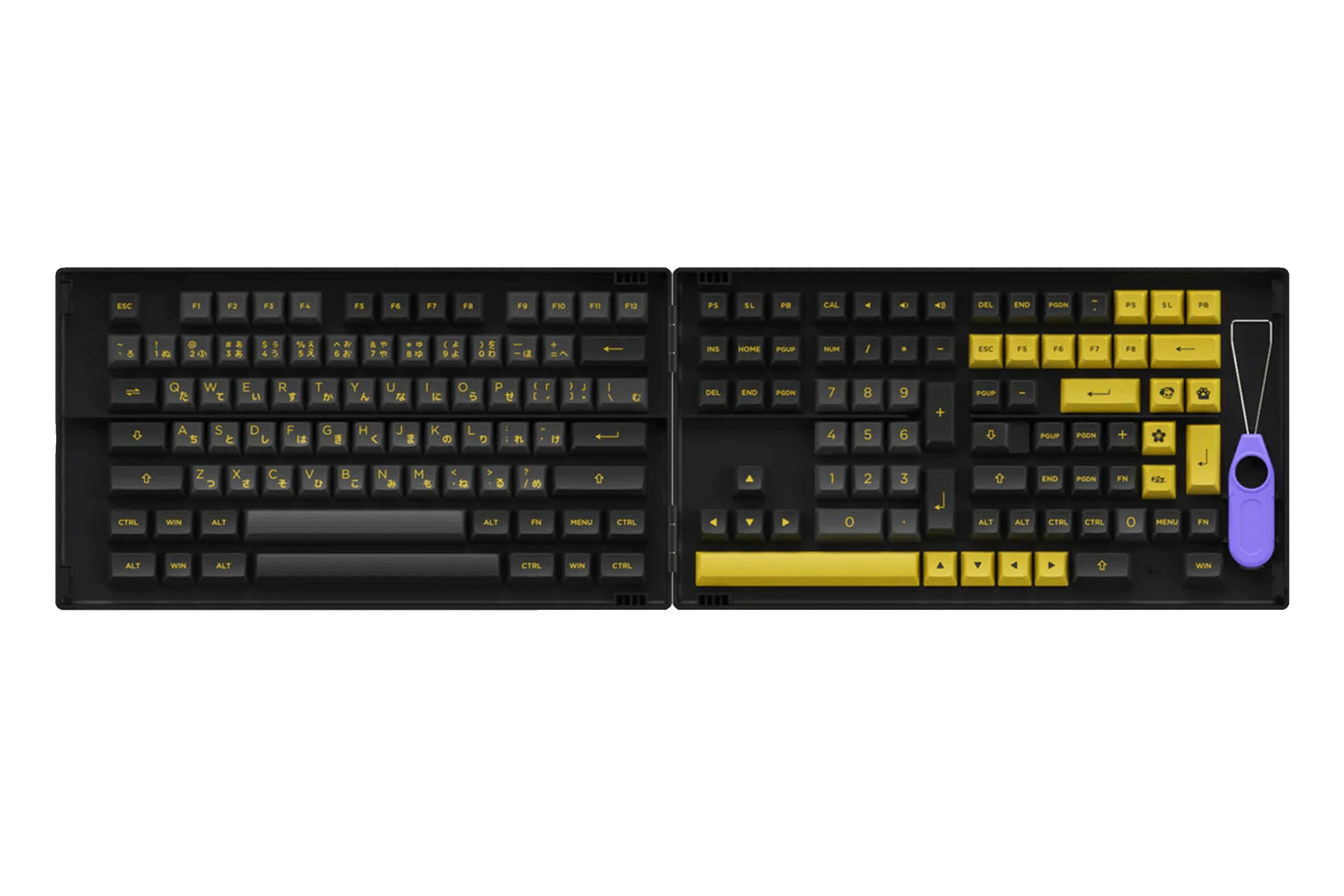 Set Taste Black and Gold Hiragana PBT Double Shot Profile ASA