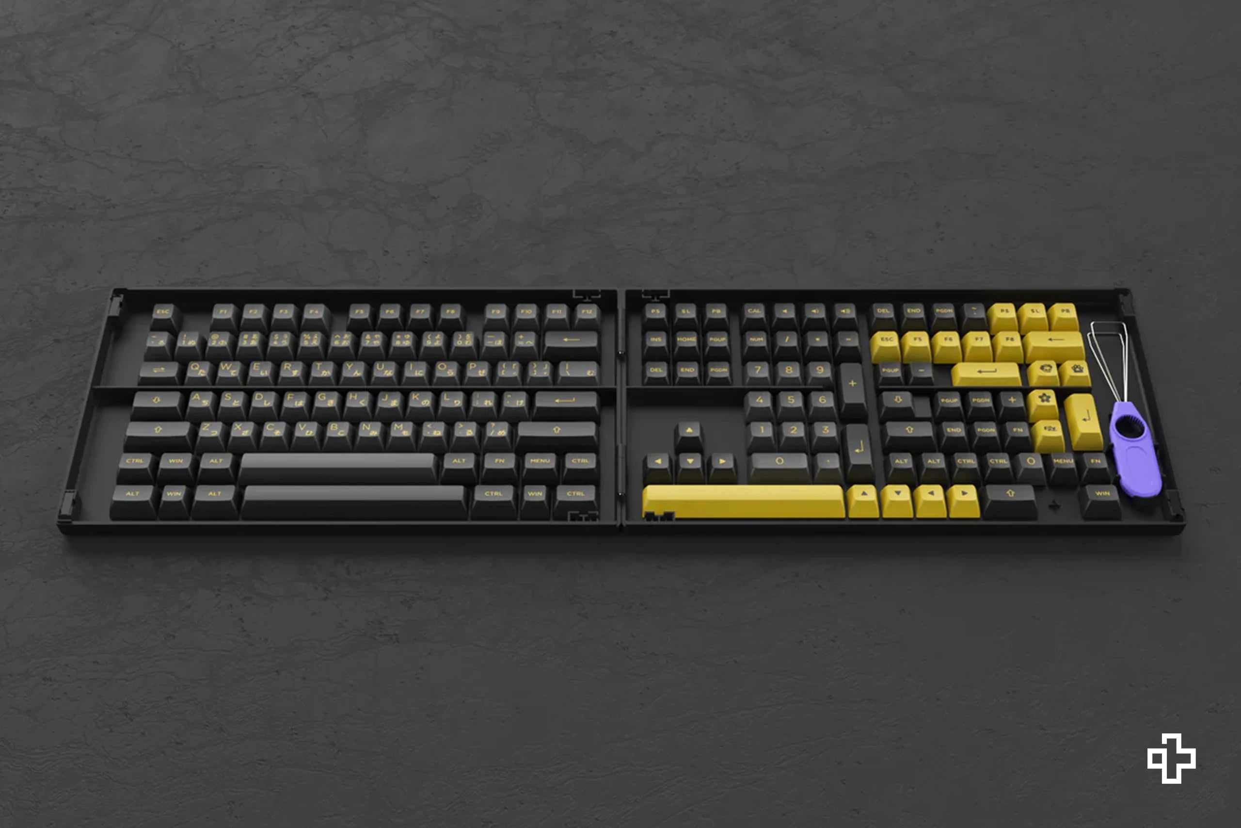 Set Taste Black and Gold Hiragana PBT Double Shot Profile ASA