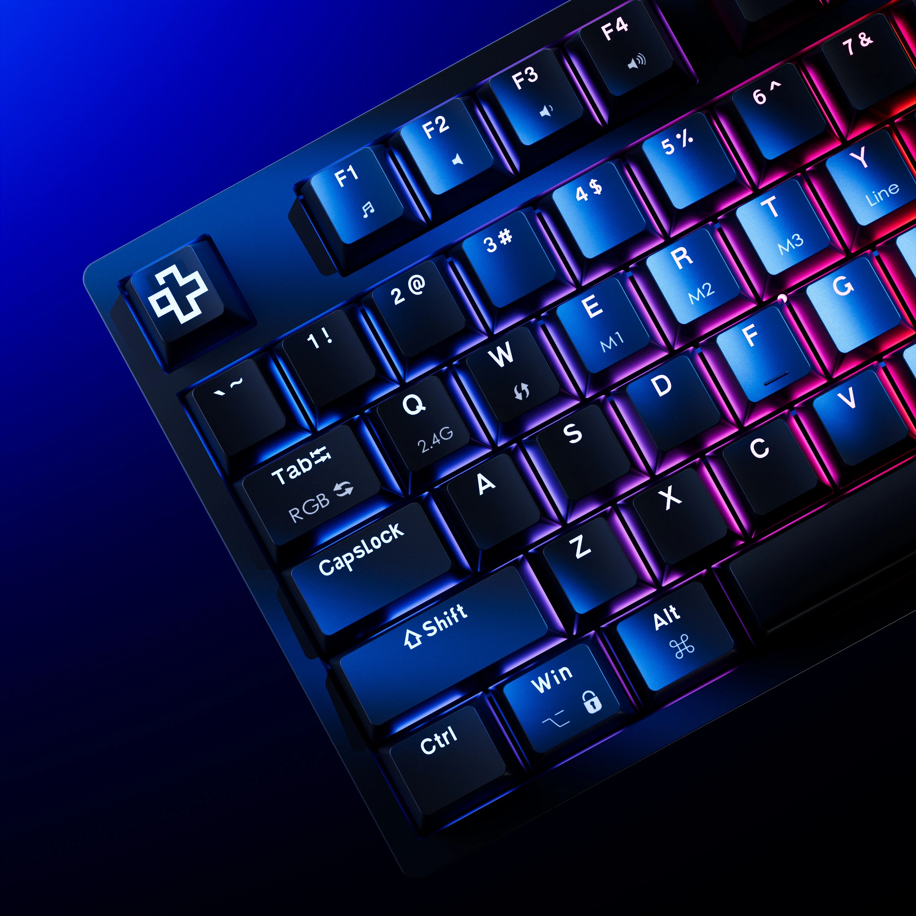 QwertyKey H100 Neagra Bluetooth Wireless Hotswap RGB Tastatura Mecanica Gaming