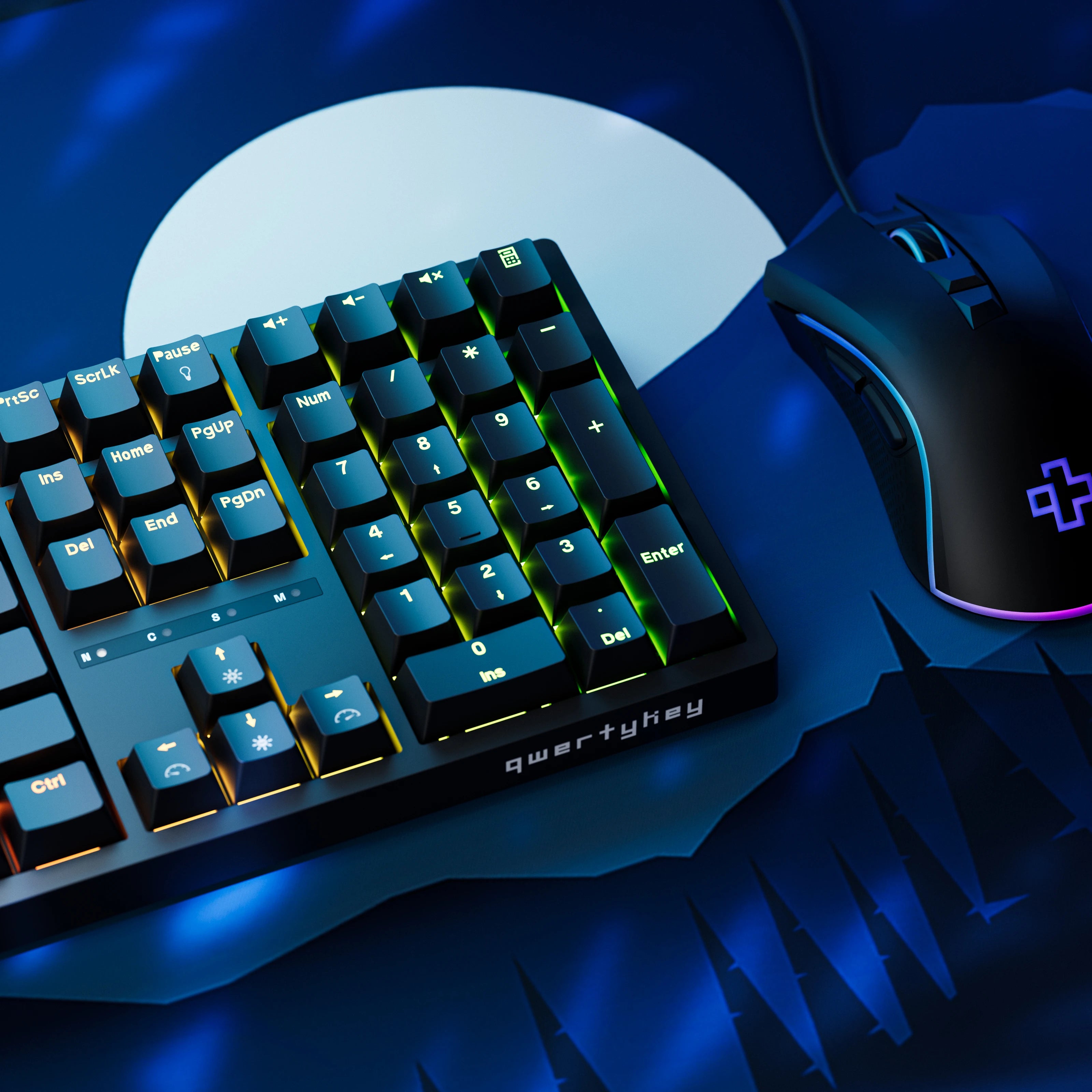 QwertyKey H100 Neagra Bluetooth Wireless Hotswap RGB Tastatura Mecanica Gaming