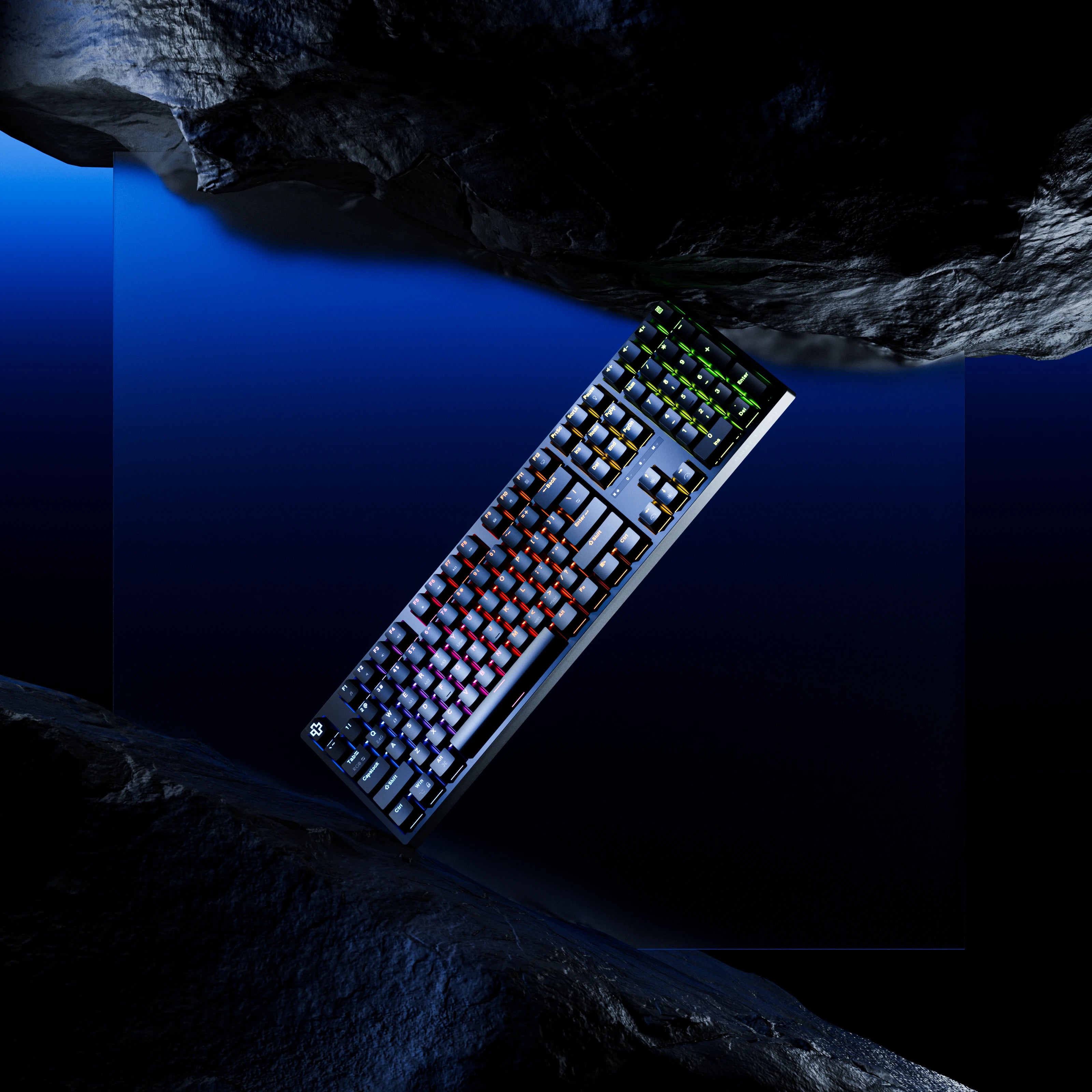 QwertyKey H100 Neagra Bluetooth Wireless Hotswap RGB Tastatura Mecanica Gaming