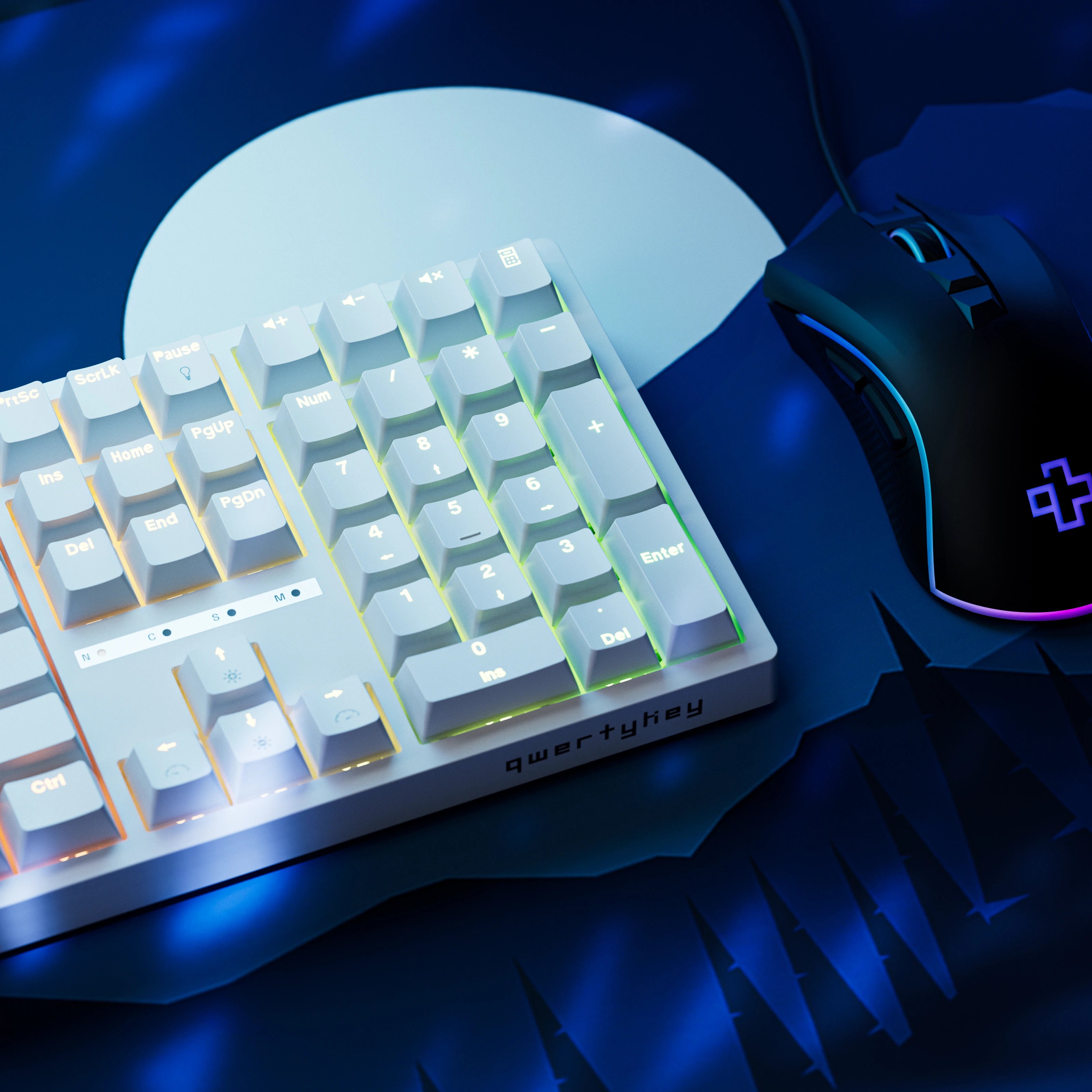 QwertyKey H100 Alba Bluetooth Wireless Hotswap RGB Tastatura Mecanica Gaming