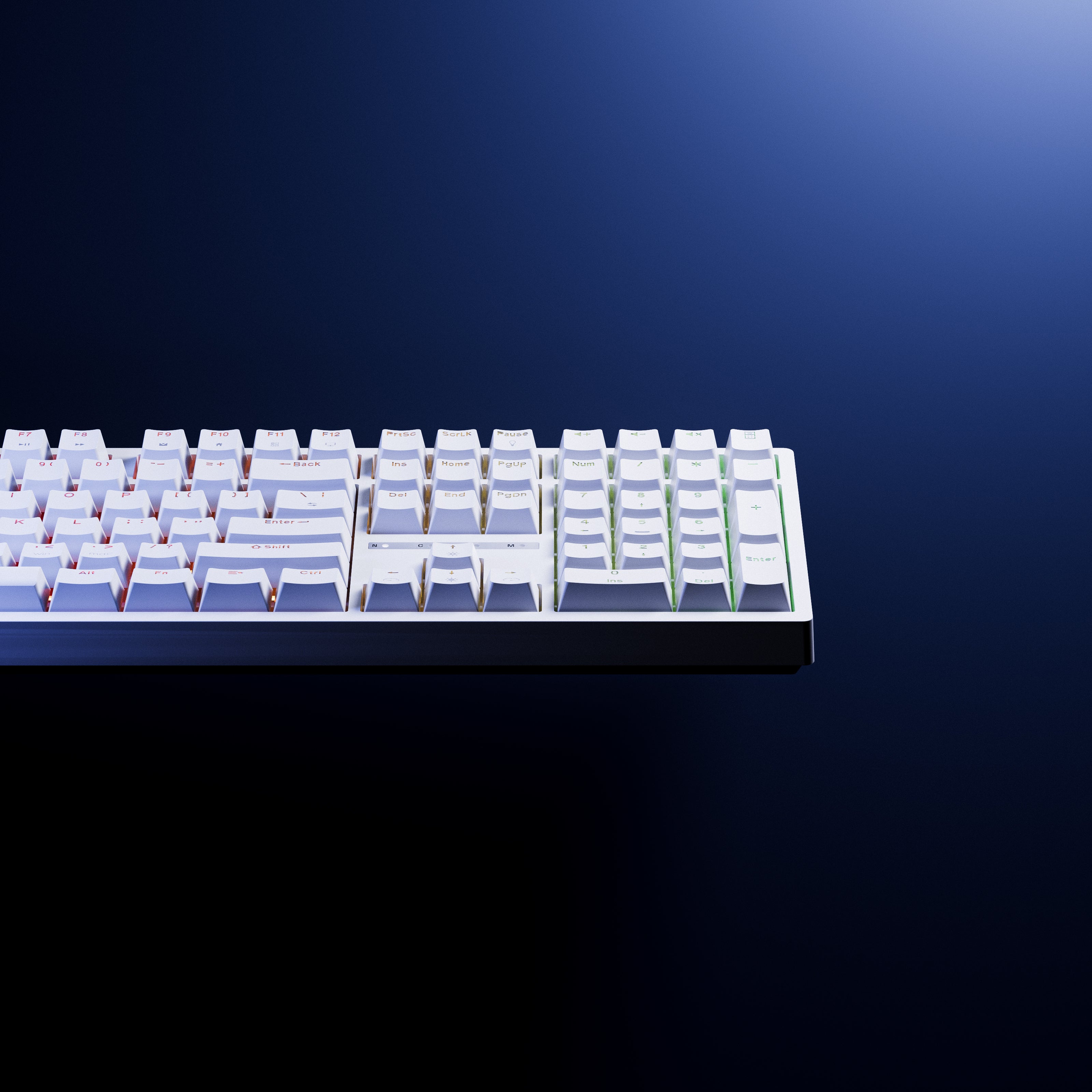 QwertyKey H100 White Bluetooth Wireless Hotswap RGB Mechanical Gaming Keyboard