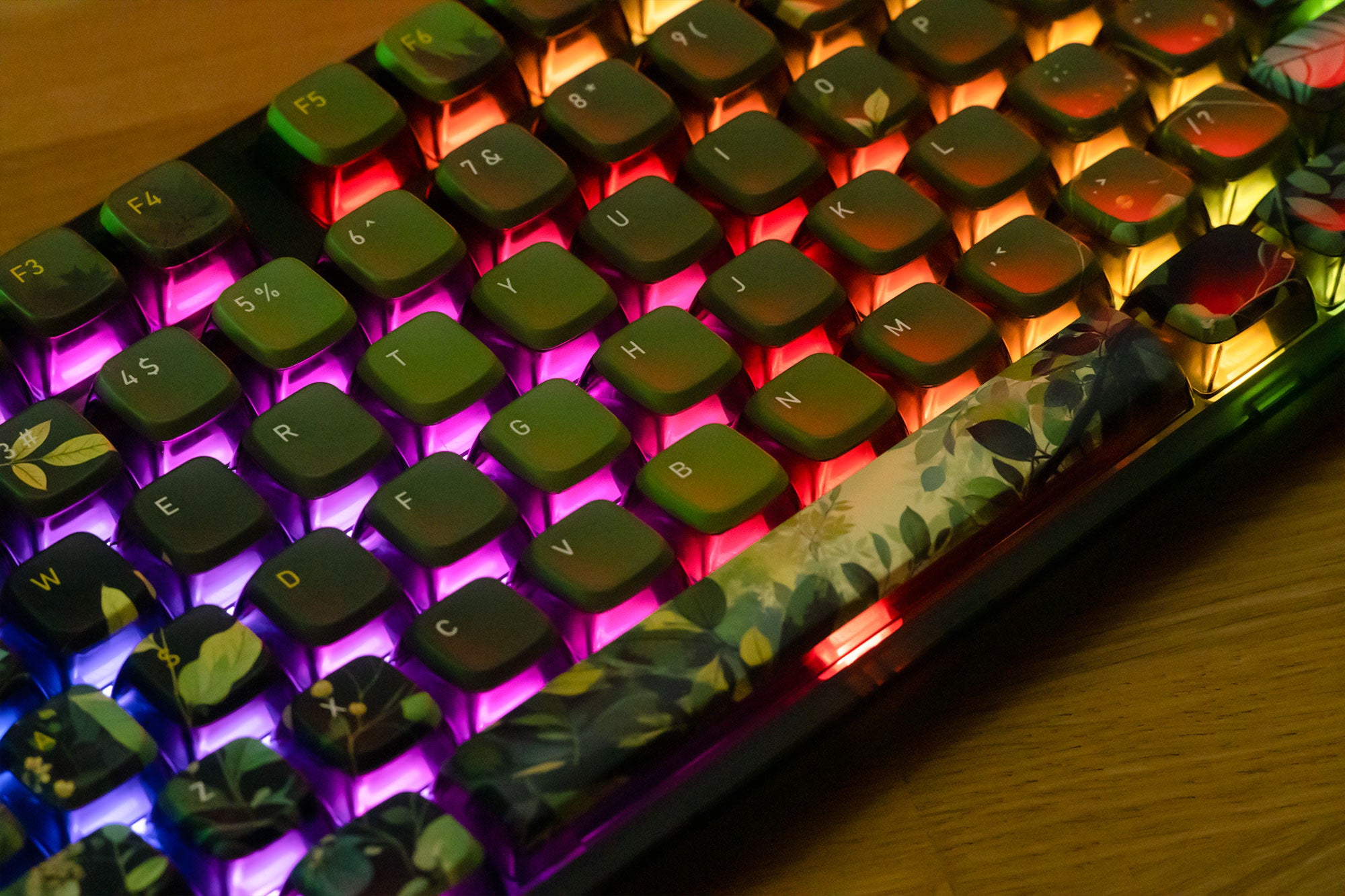 QwertyKey80 Leaf Bluetooth Wireless Hotswap RGB QMK/VIA Gasket Mounted Gaming Mechanical Keyboard with Screen