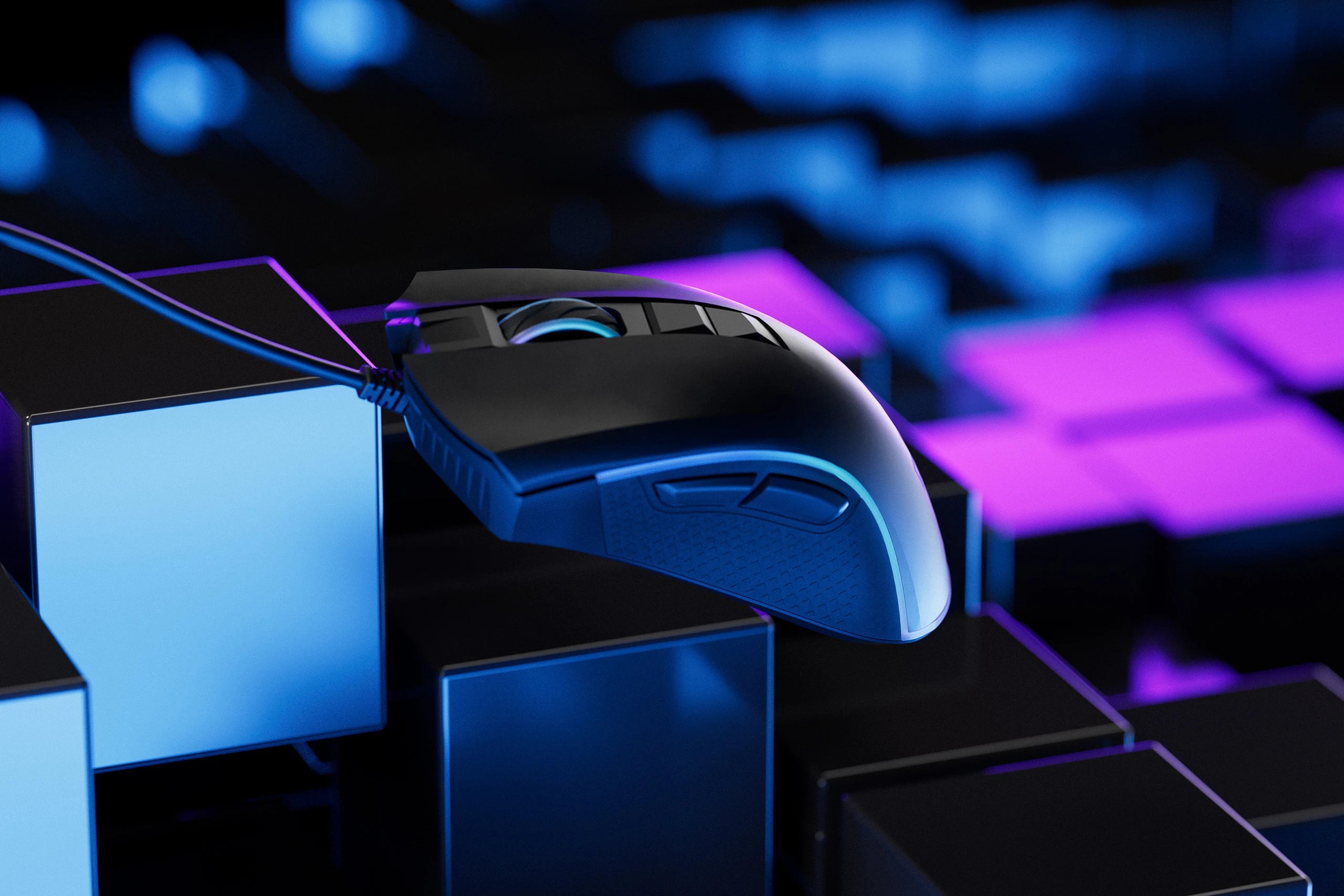 QwertyKey Forge Gaming Mouse Black, RGB, 12,000 DPI, Software