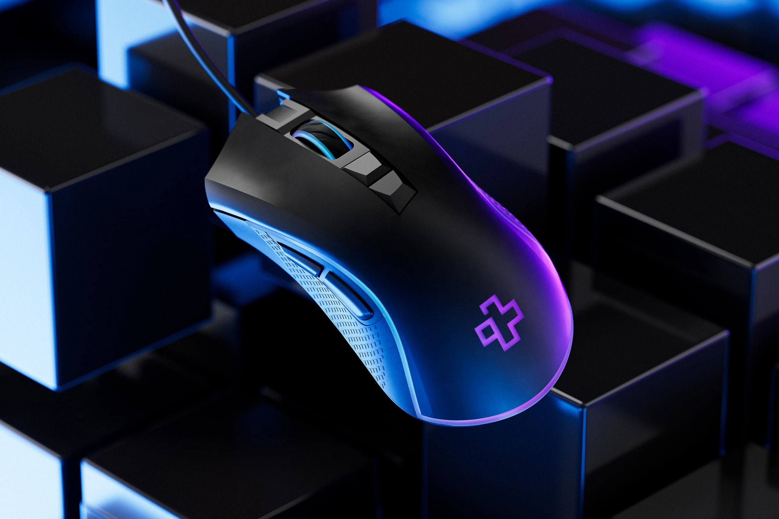 QwertyKey Forge Gaming Mouse Black, RGB, 12,000 DPI, Software