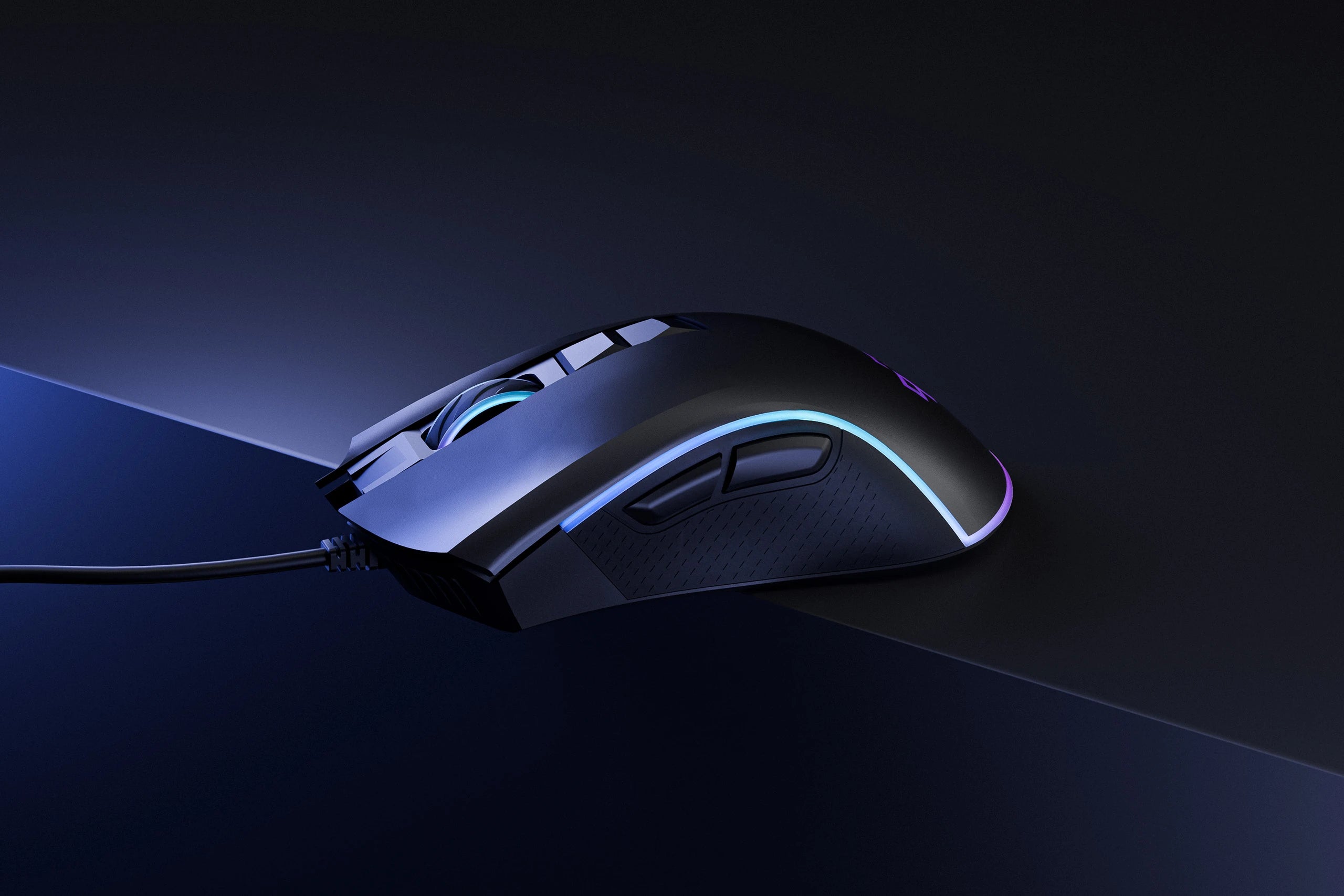 QwertyKey Forge Gaming Mouse Black, RGB, 12,000 DPI, Software