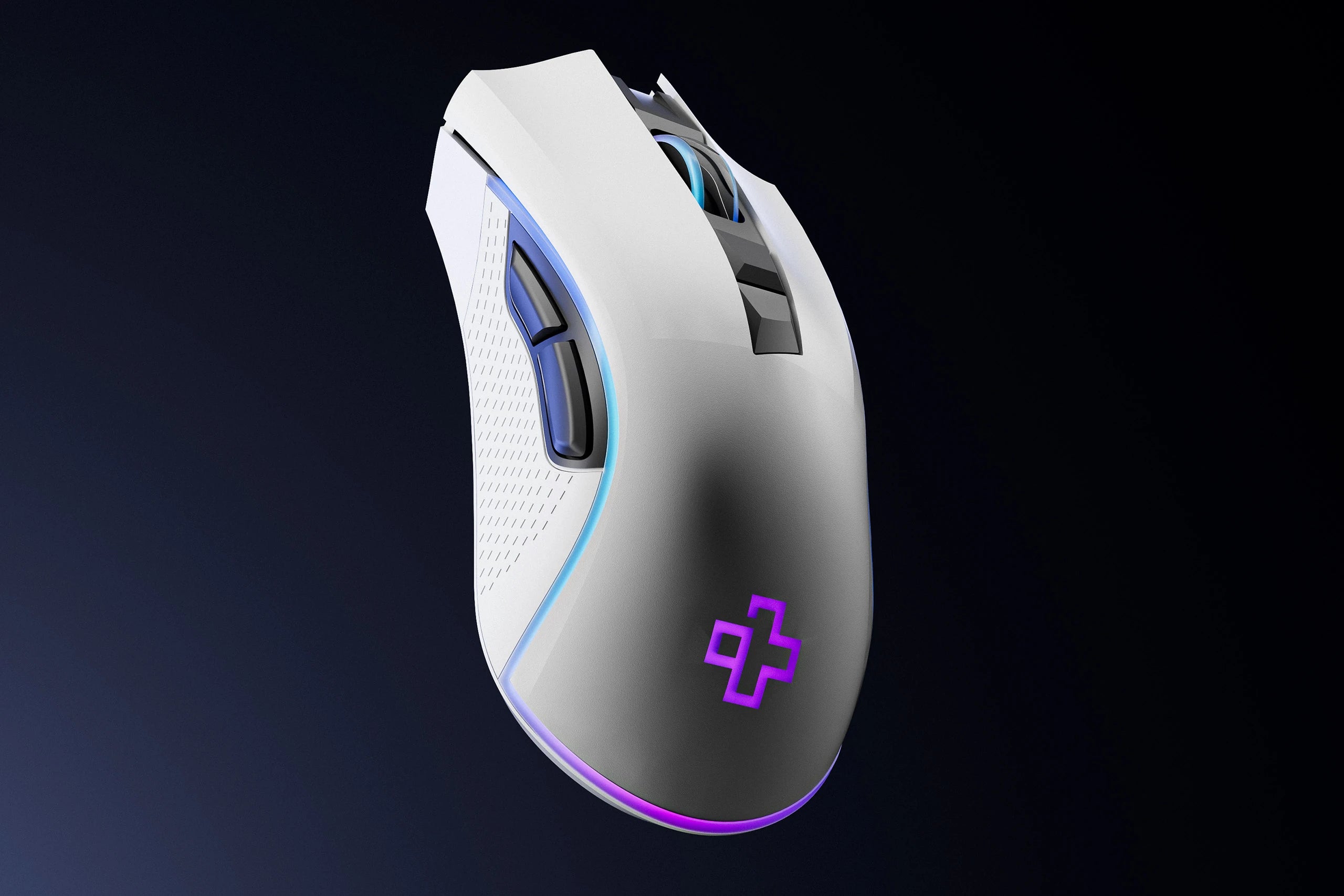QwertyKey Forge Gaming Mouse, White, RGB, 12,000 DPI, Software