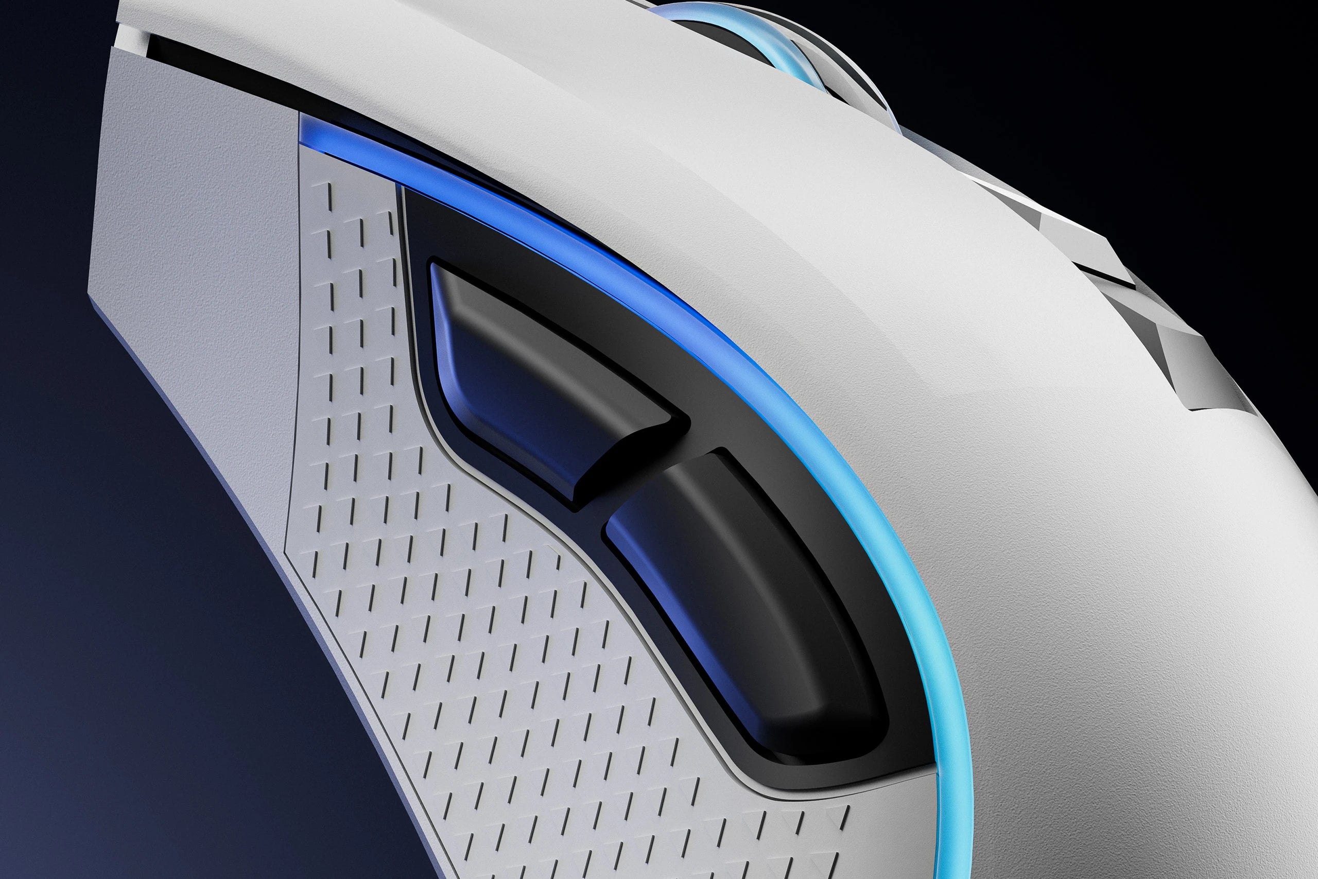 QwertyKey Forge Gaming Mouse, White, RGB, 12,000 DPI, Software