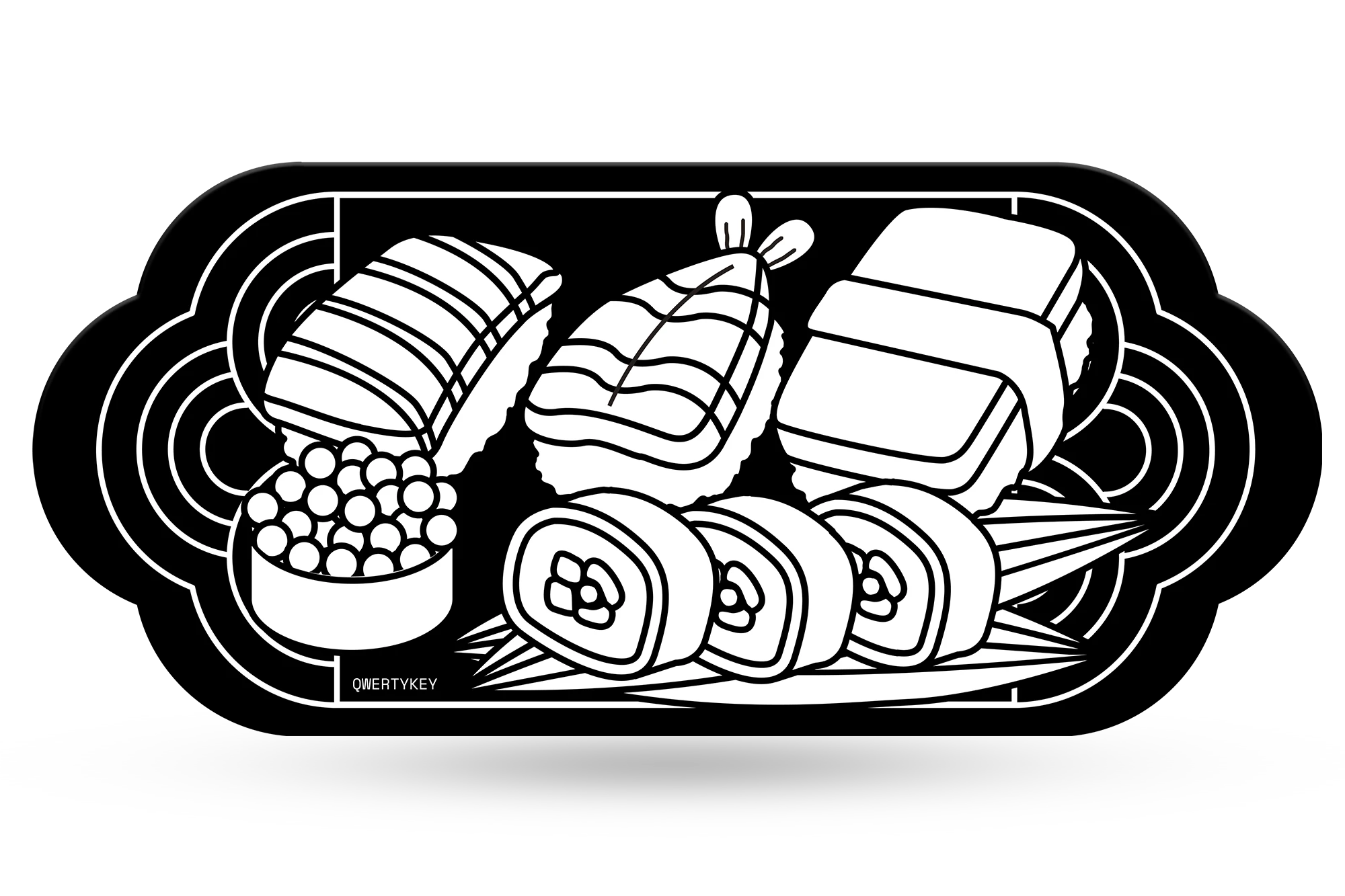 Deskmat Mousepad QwertyKey MOMO 4mm margini cusute