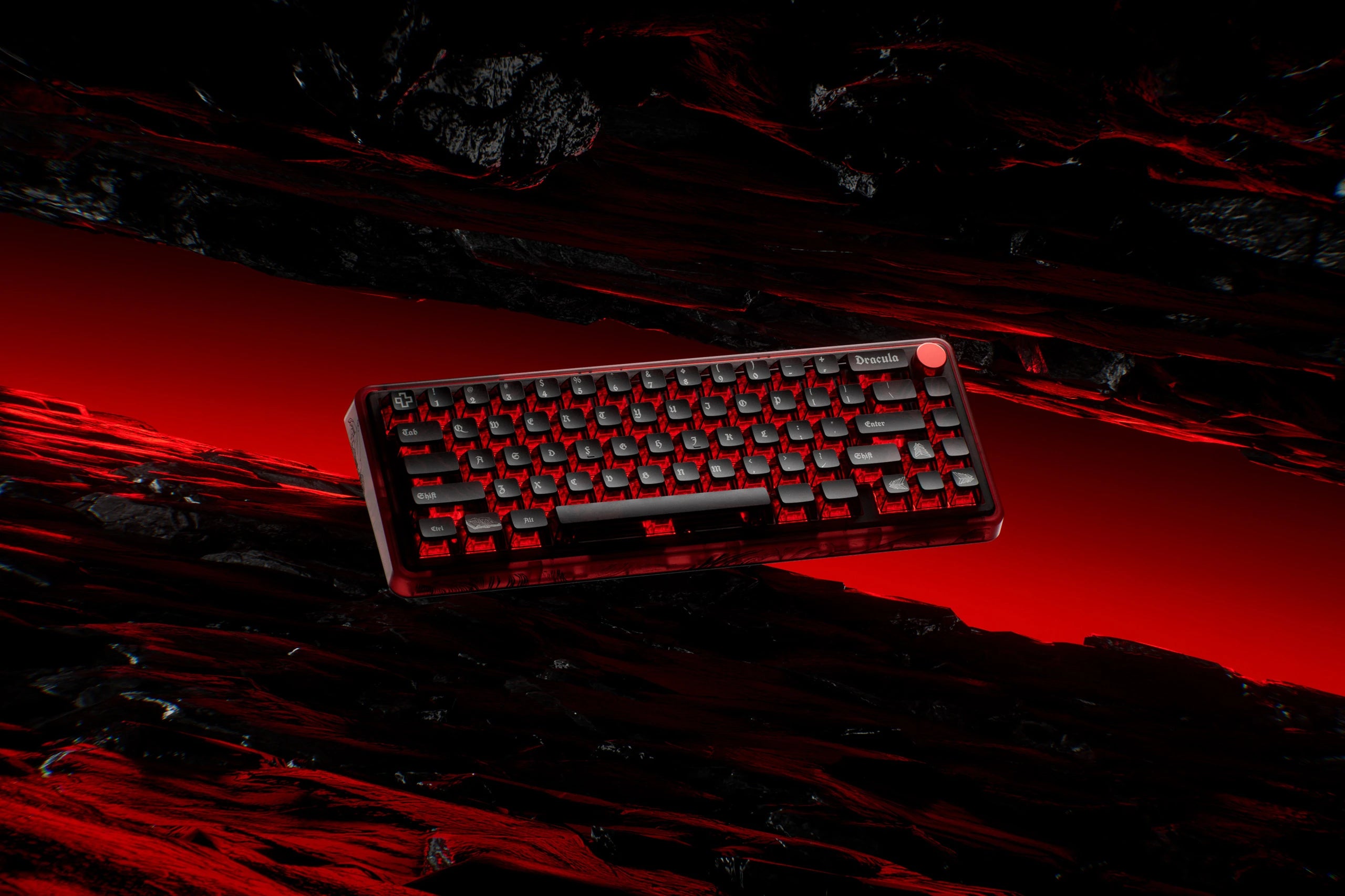 QwertyKey65 Pro Dracula Bluetooth Wireless VIA Hotswap RGB Tastatura Mecanica Gaming