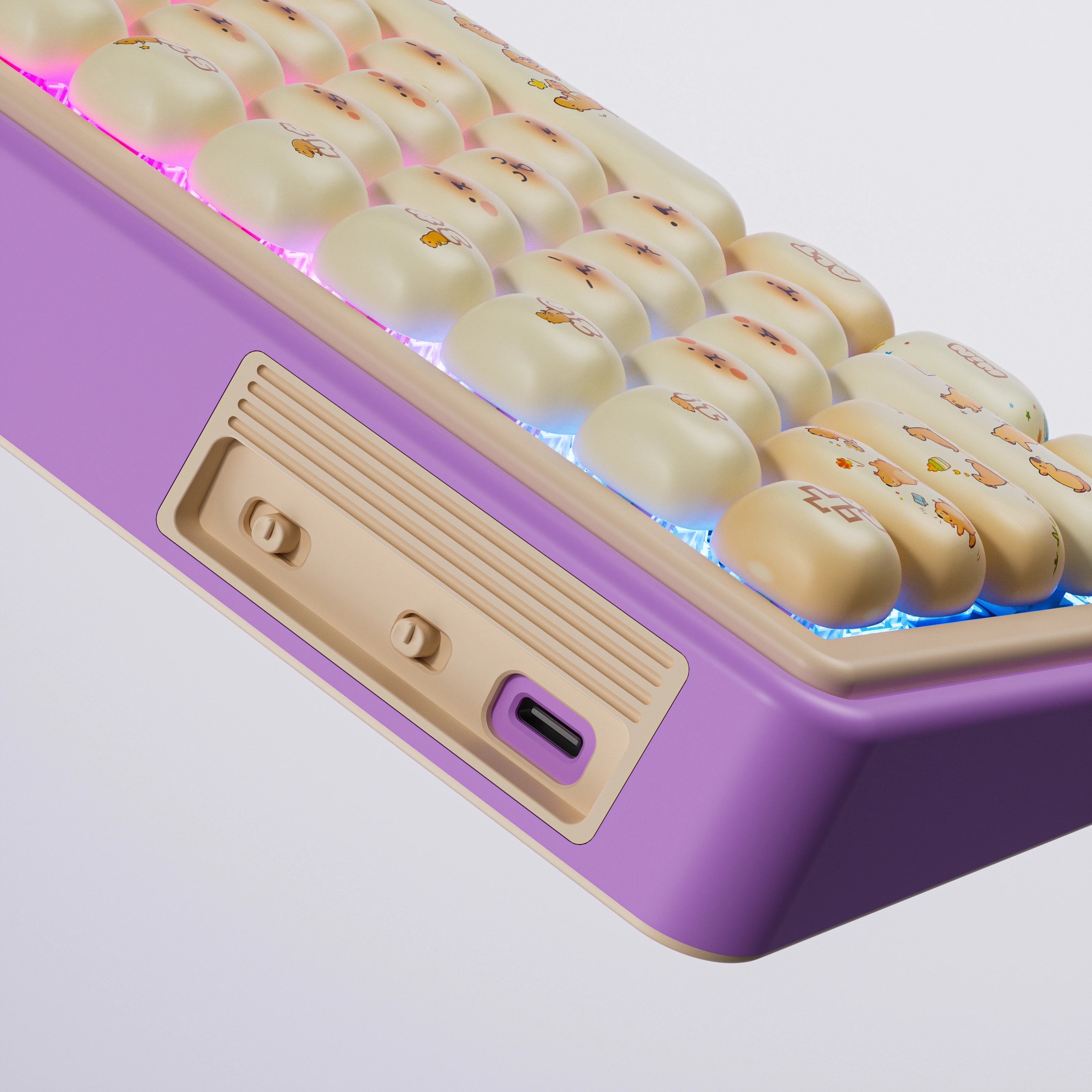 QwertyKey65 Pro Capybara Bluetooth Wireless VIA Hotswap RGB Mechanical Gaming Keyboard
