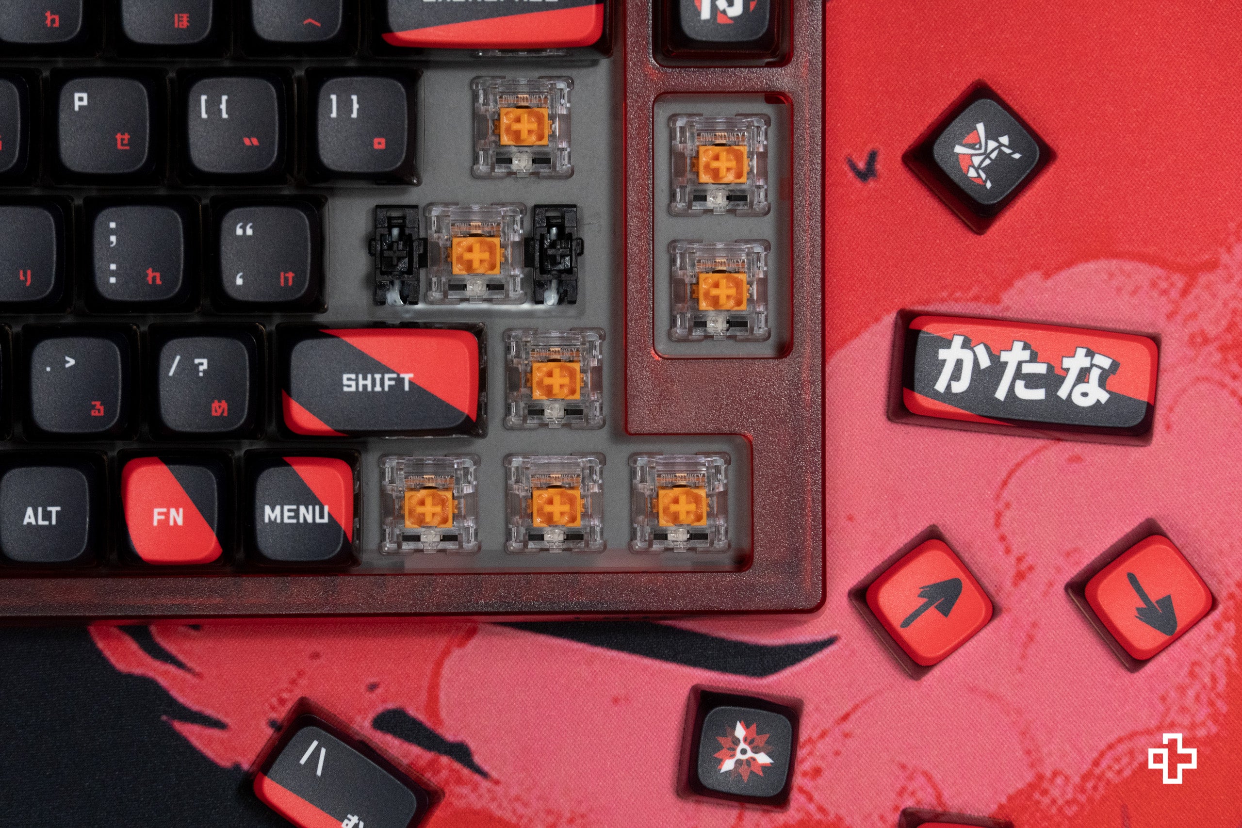 QwertyKey75 Samurai Bluetooth Wireless Hotswap RGB VIA/QMK Gasket Mounted Gaming Mechanical Keyboard