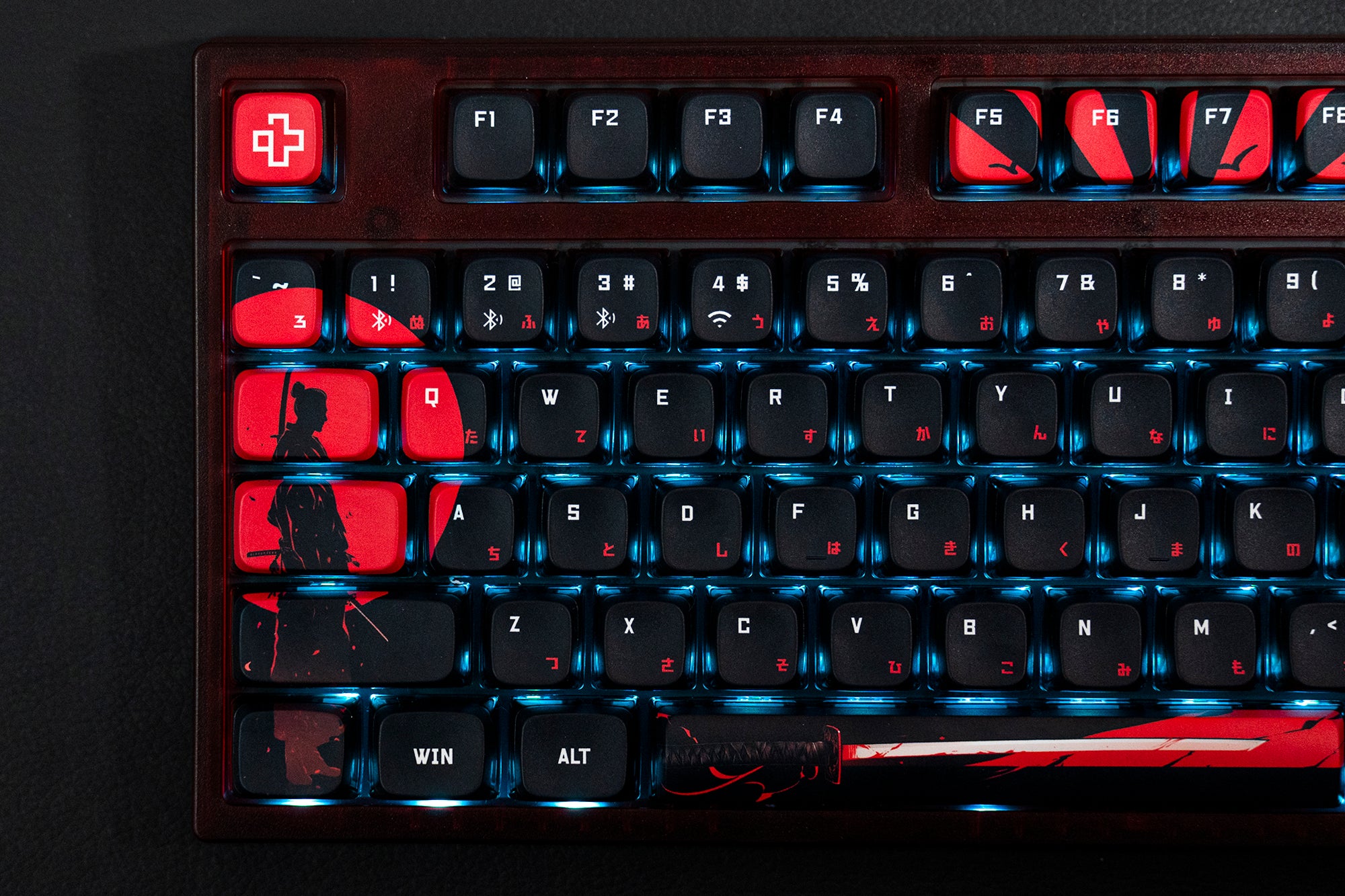 QwertyKey75 Samurai Bluetooth Wireless Hotswap RGB VIA/QMK Gasket Mounted Gaming Mechanical Keyboard